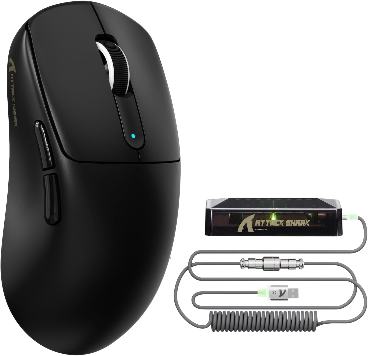 Attack Shark V5 Mouse Gaming Wireless 8KHz 53G, Nero - immagine 1