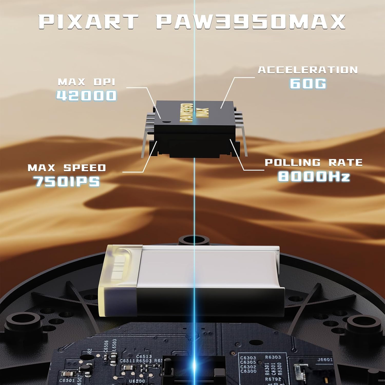 Attack Shark V5 Mouse Gaming Wireless 8KHz 53G, Nero - immagine 4