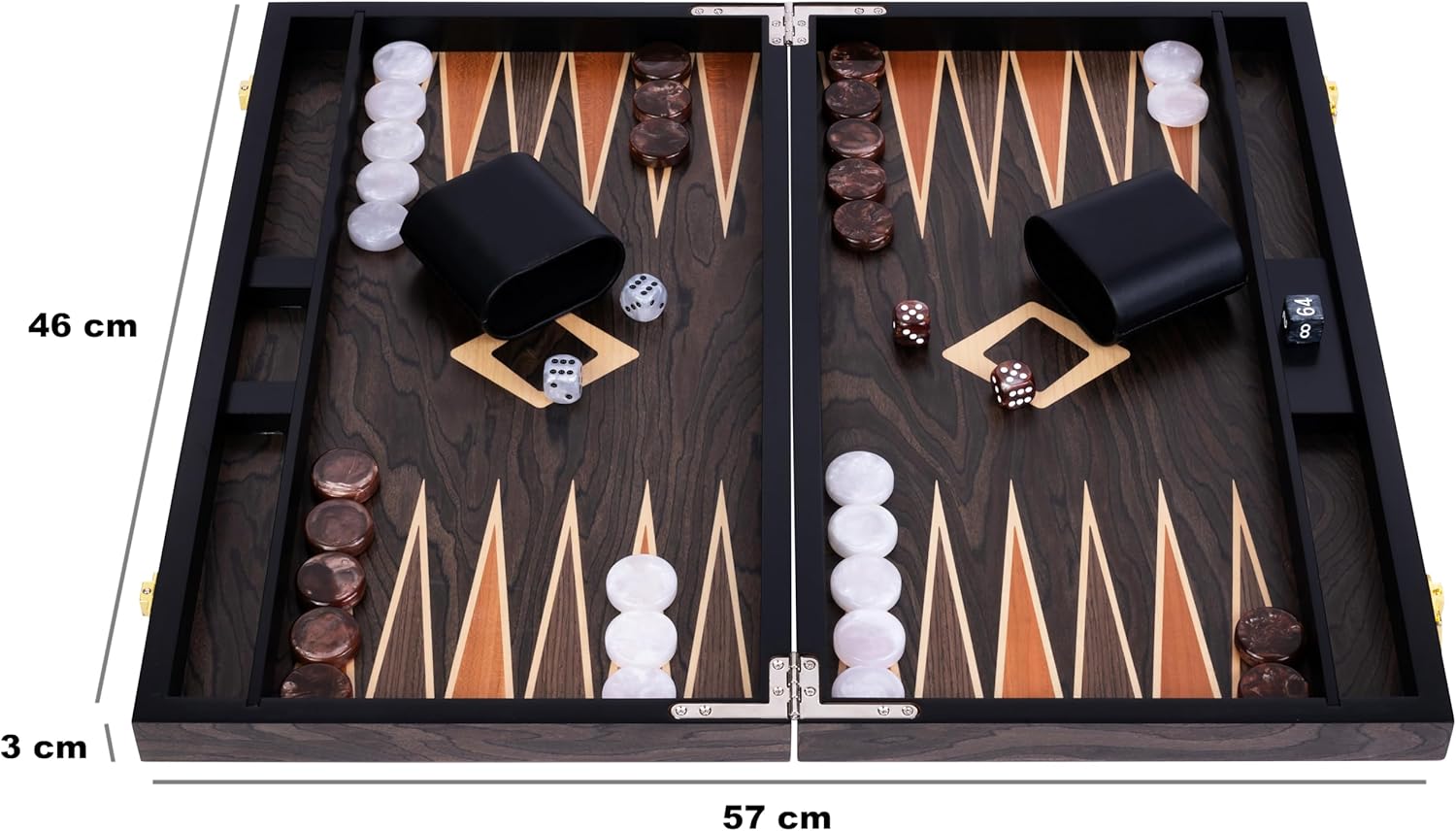 Engelhart Backgammon Deluxe 18 Pollici Marrone - immagine 5