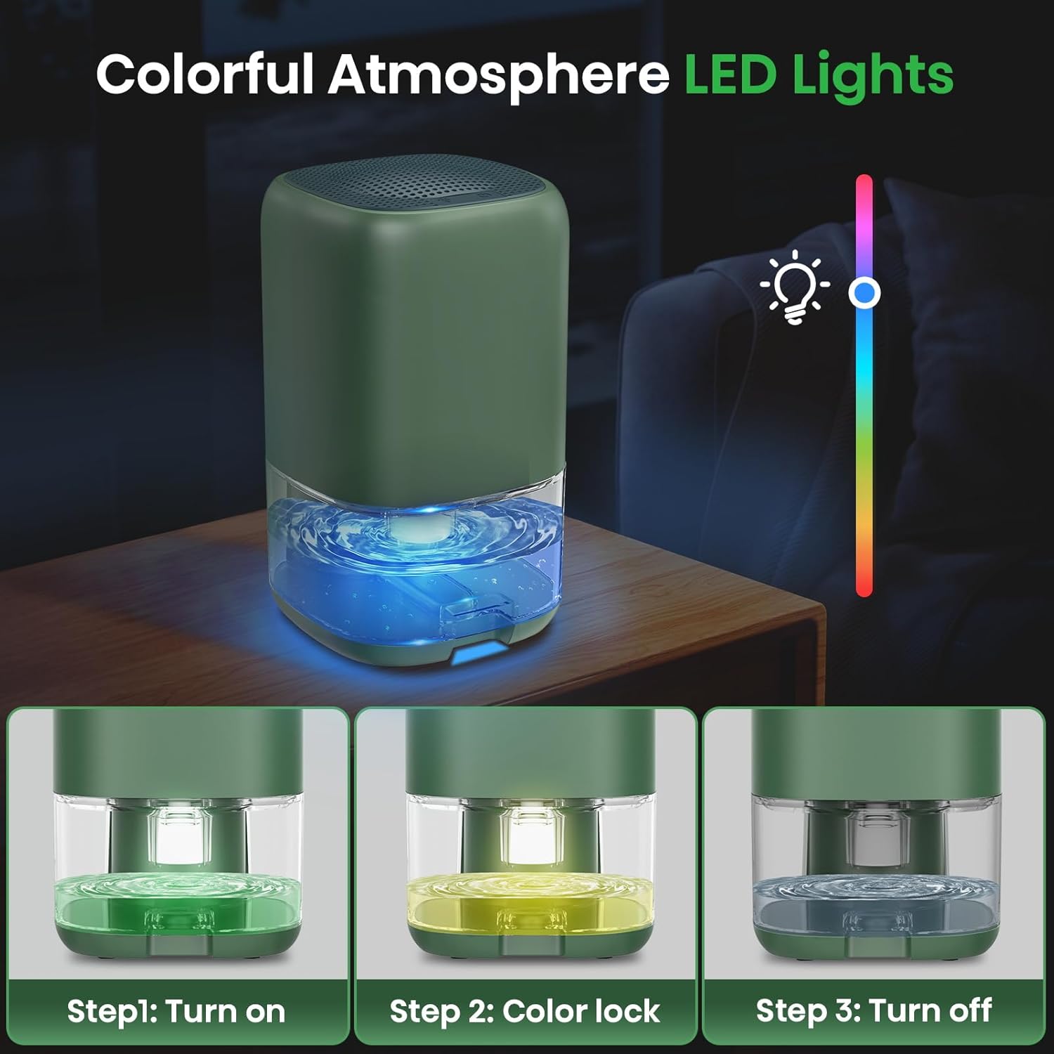 Deumidificatore Casa Portatile 900ML, Verde - immagine 6