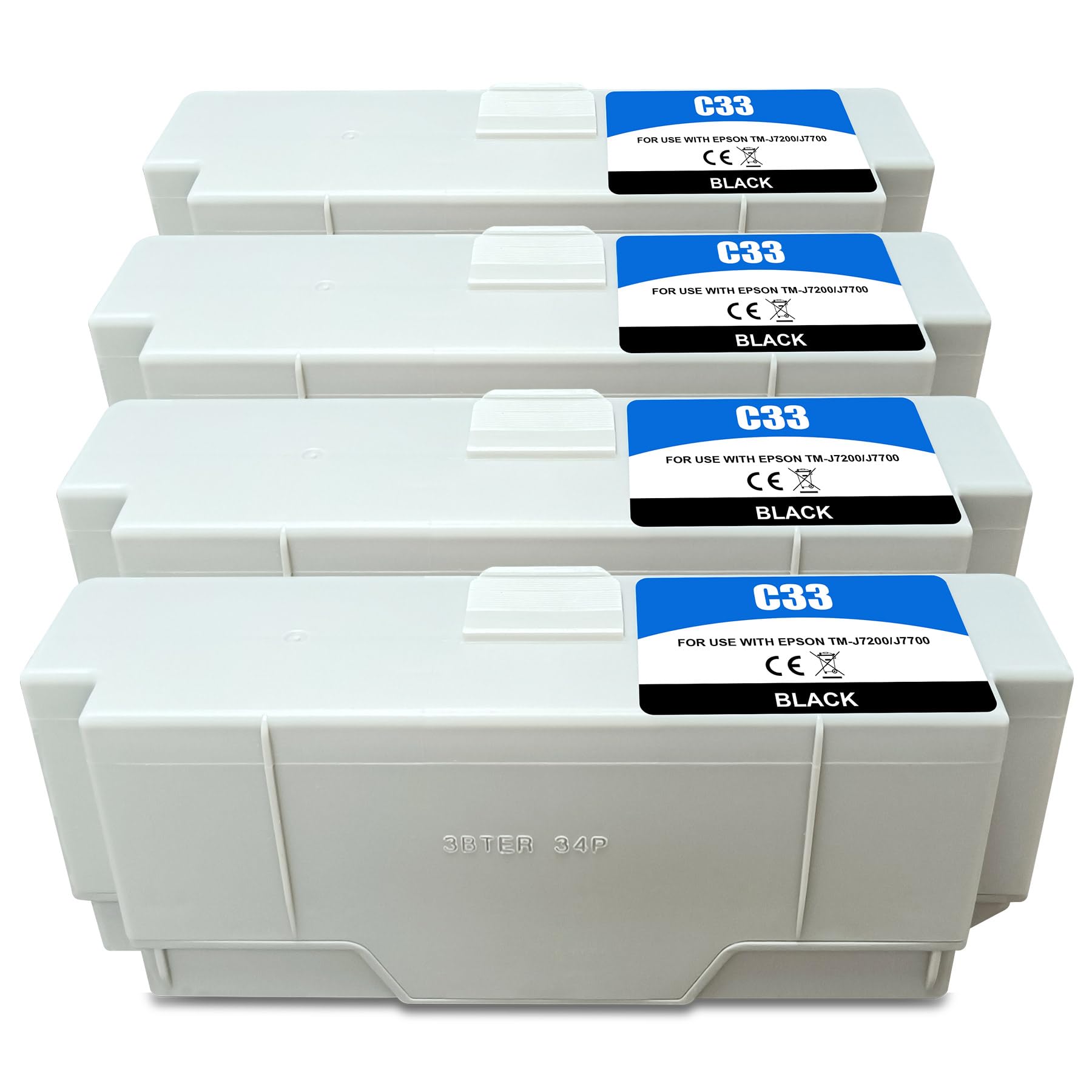 Yongairuink Cartucce d'Inchiostro N SJIC33P (4 Nero)