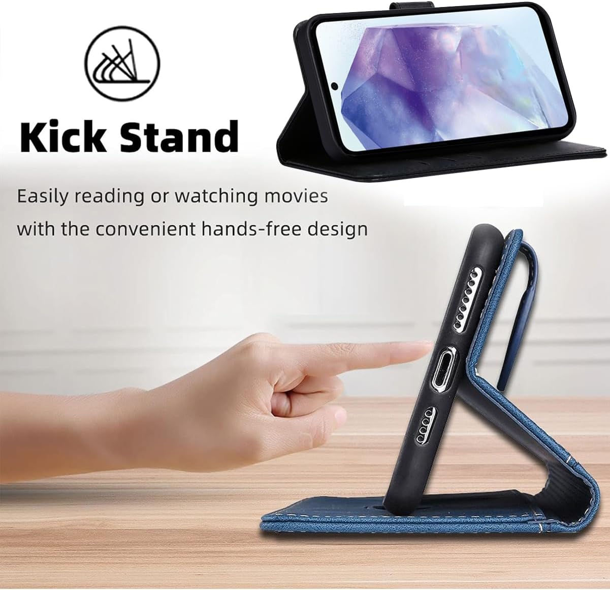 Huiyoumy Cover e Vetrino ZTE Blade A75 5G, Nero | Velz