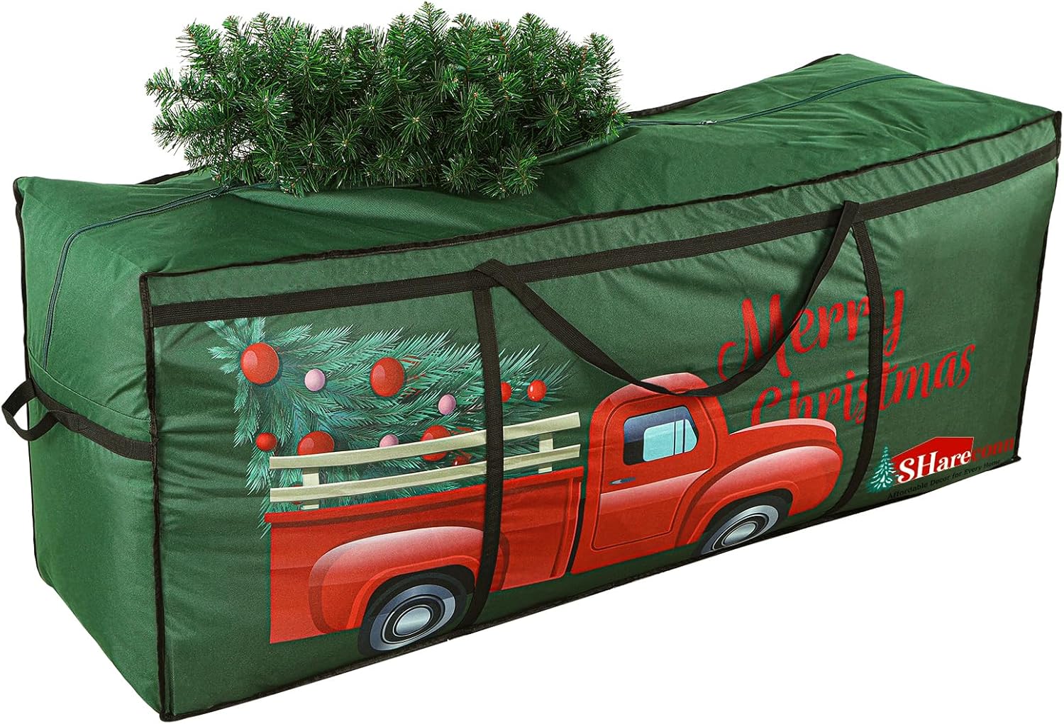Shareconn Sacca per Albero di Natale 600D Grande, Verde - immagine 1