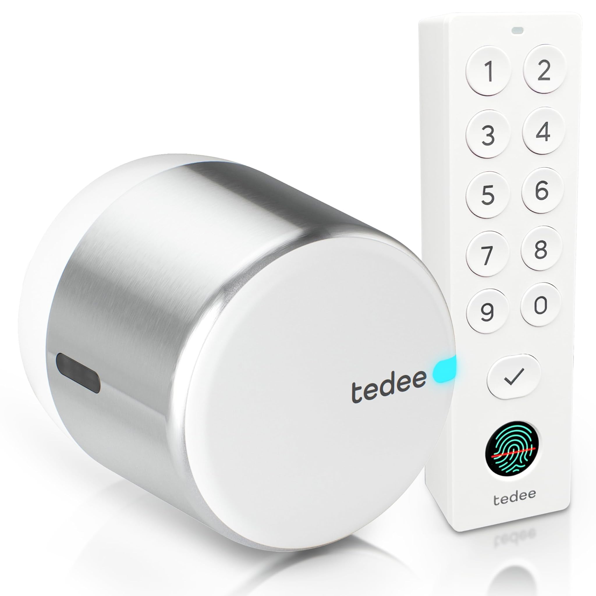 Tedee GO2 Allu - Serratura Smart con Tastiera Biometrica