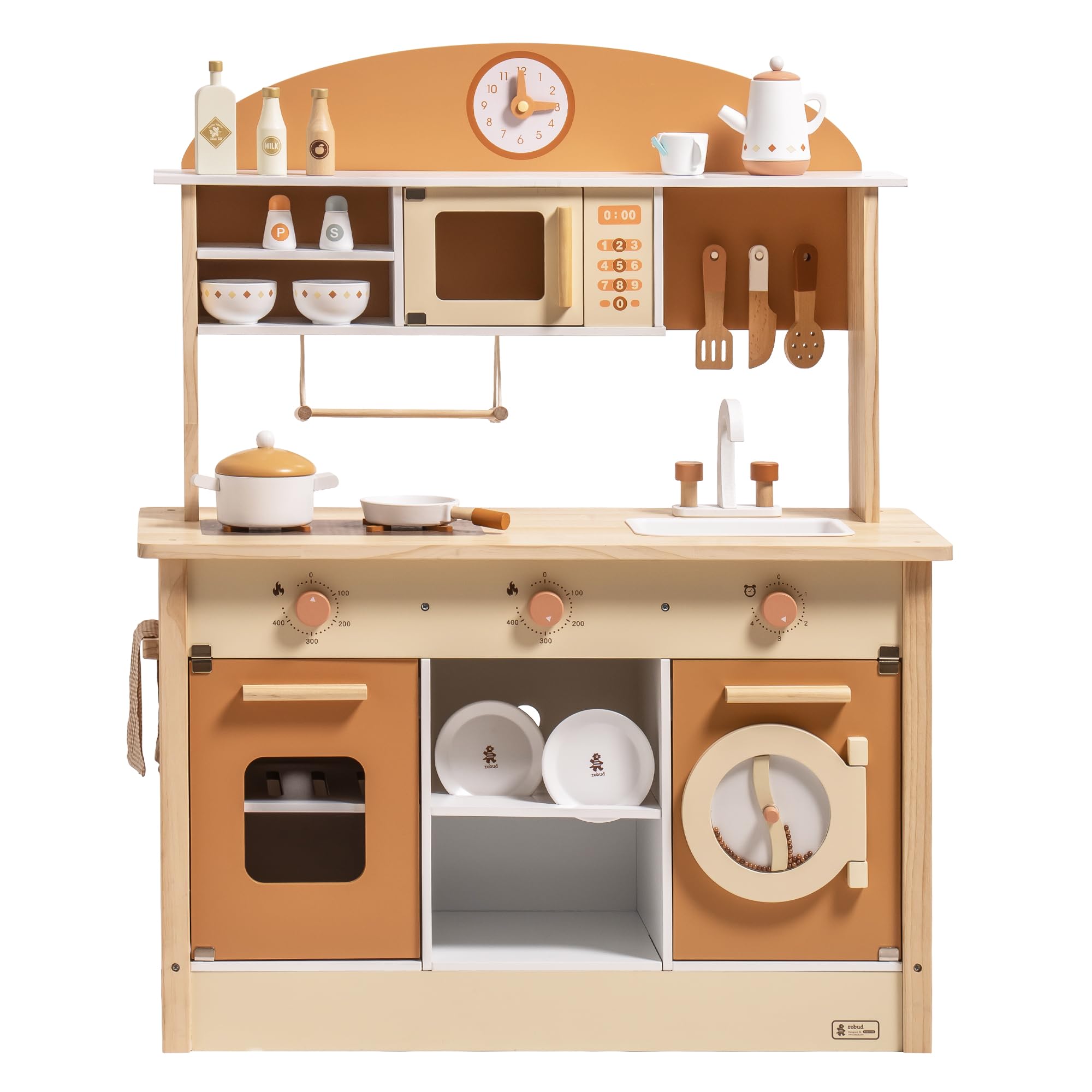Set da cucina per bambole in legno, set da gioco per bambini, per età 3+