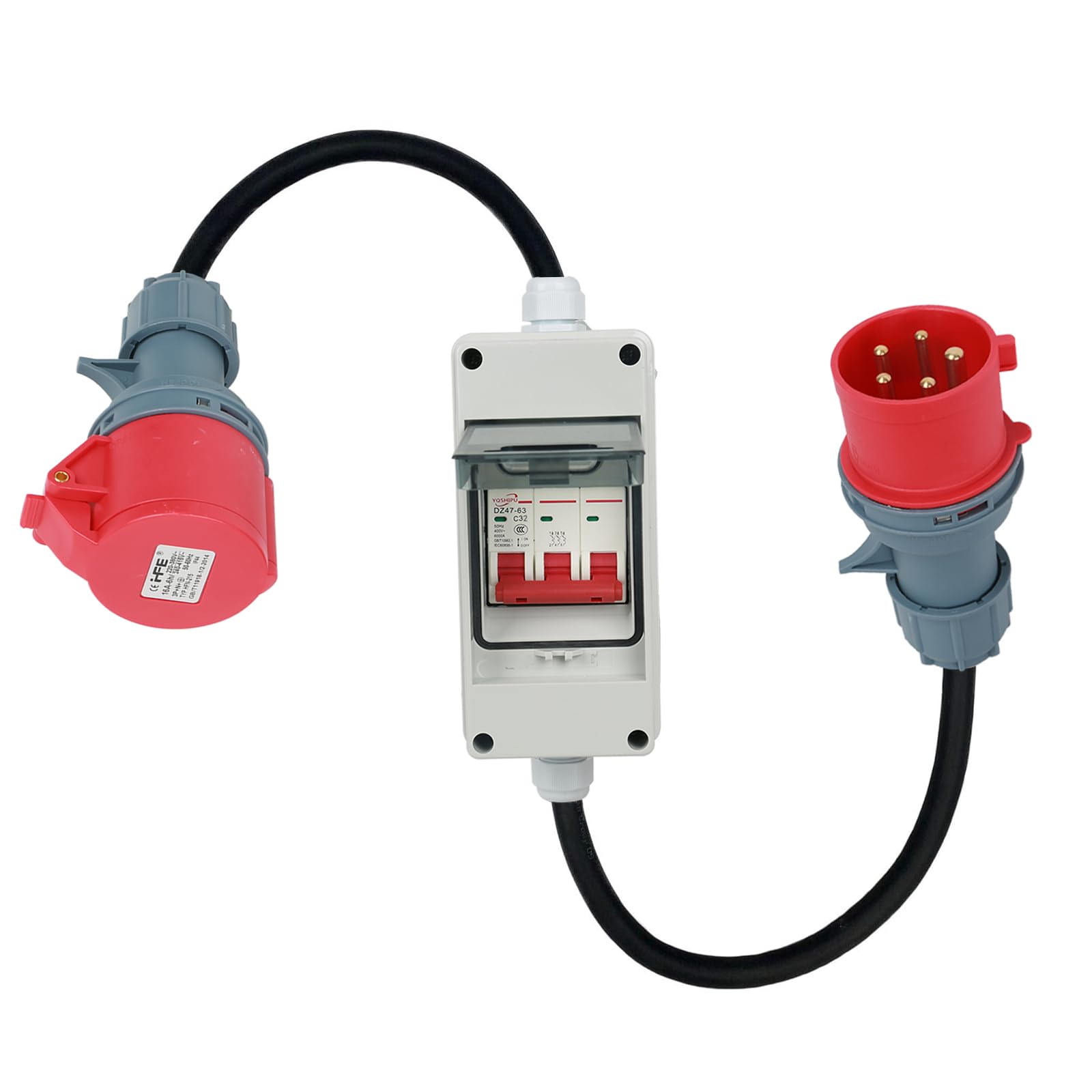 Adattatore CEE da 63A a 32A, 400V con Fusibile