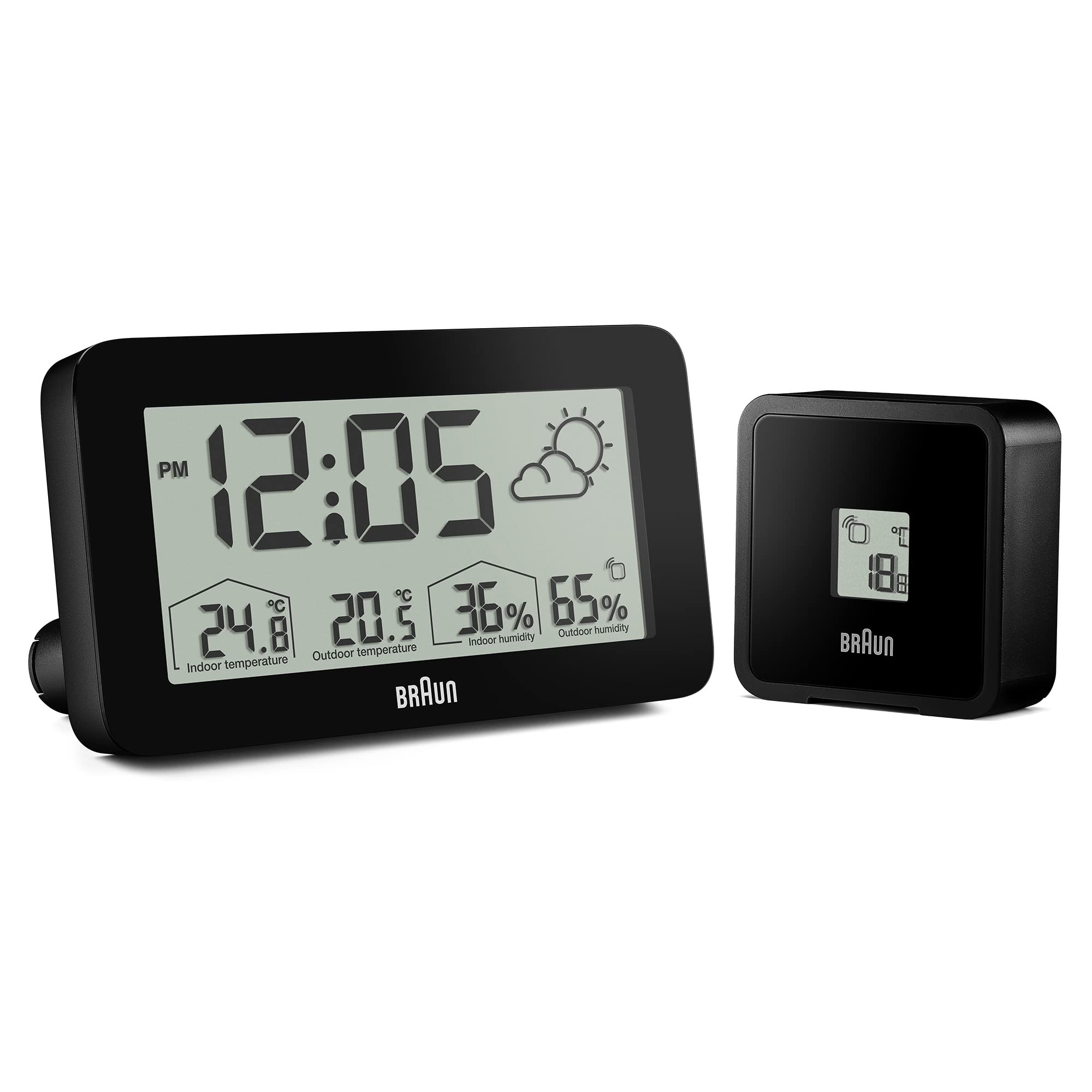 Braun Orologio Digitale con Stazione Meteo, Nero