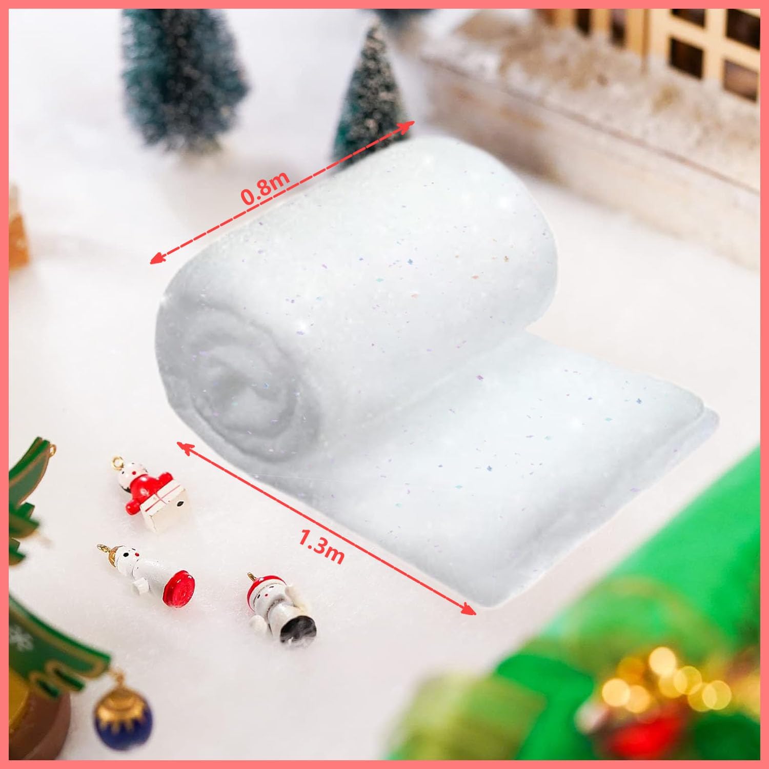 Tappeto da Neve Artificiale Glitterata 80x300cm - immagine 2