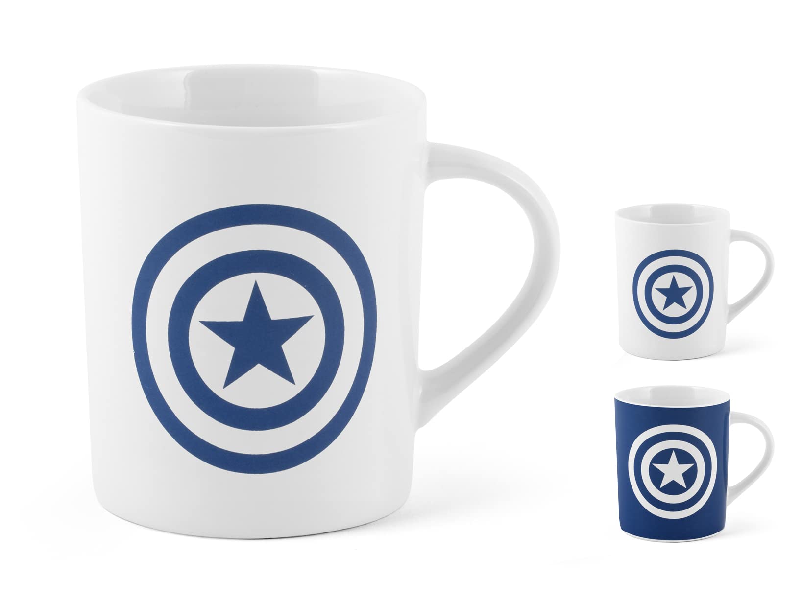 H&H Disney100 Capitan America Set 24 Tazze Mug, New Bone China, cc340