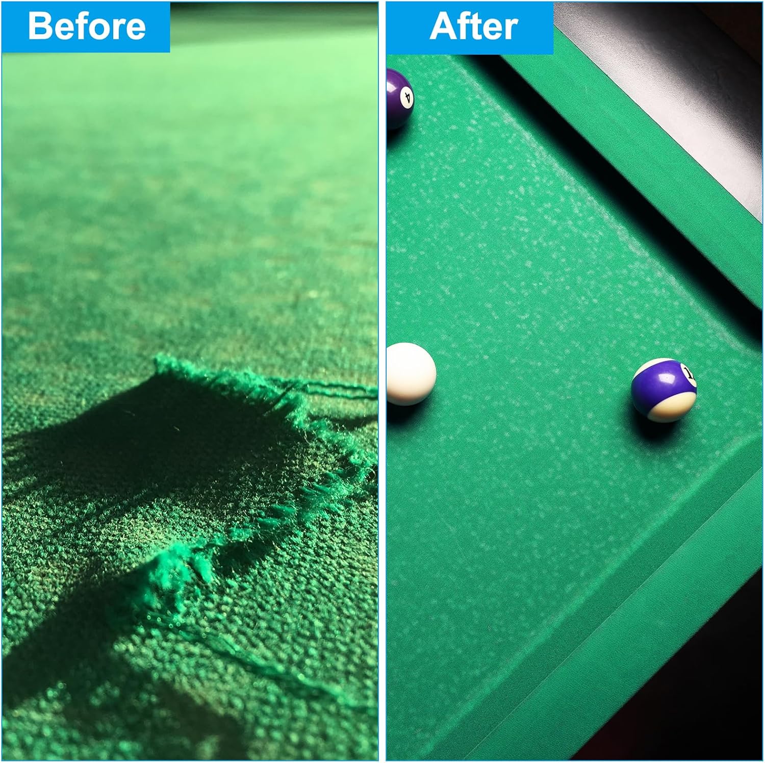 PATIKIL Tessuto per Biliardo 9ft, Verde - immagine 6