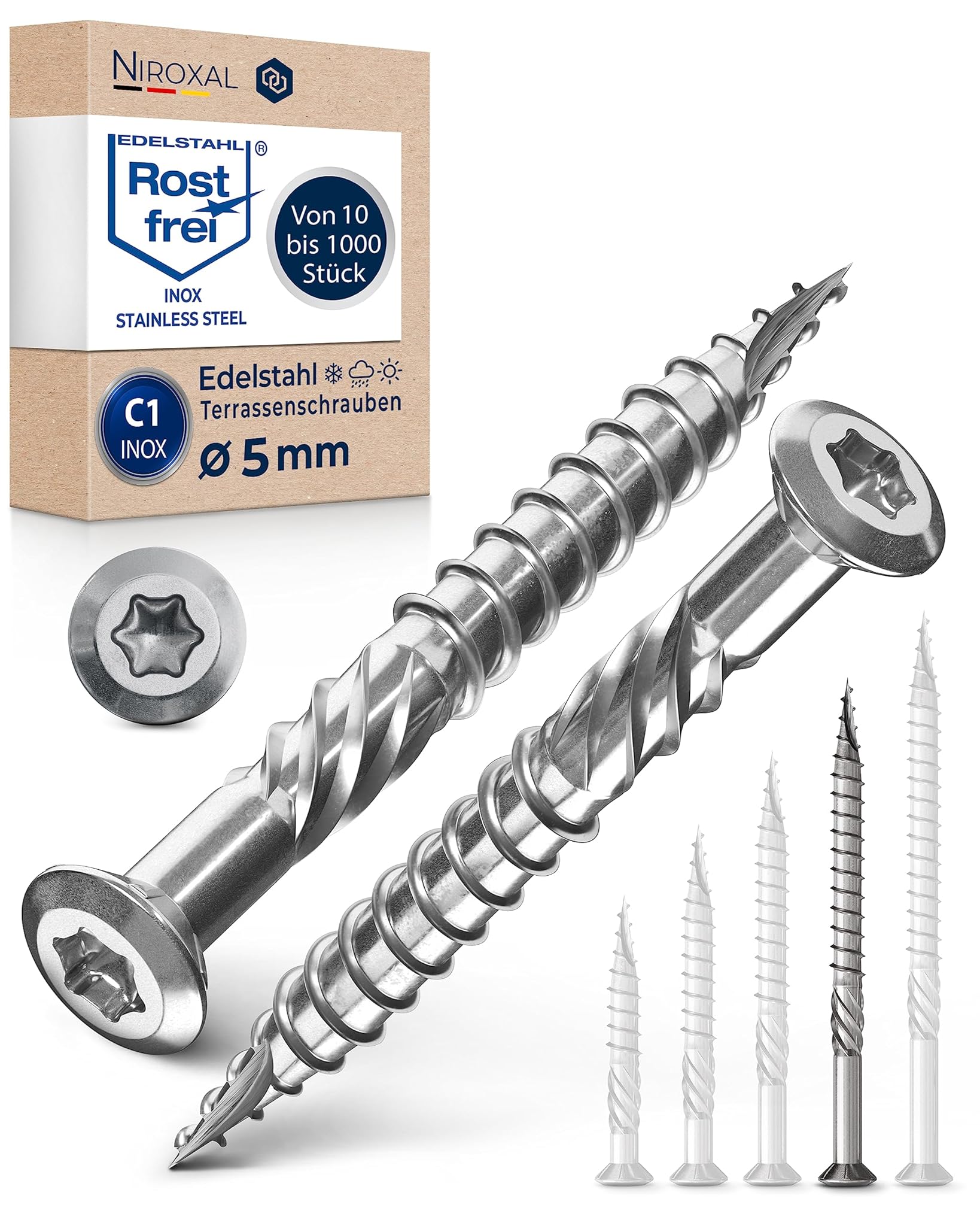 Vite da Terrazza Inox TORX 5x70mm (100 pz)