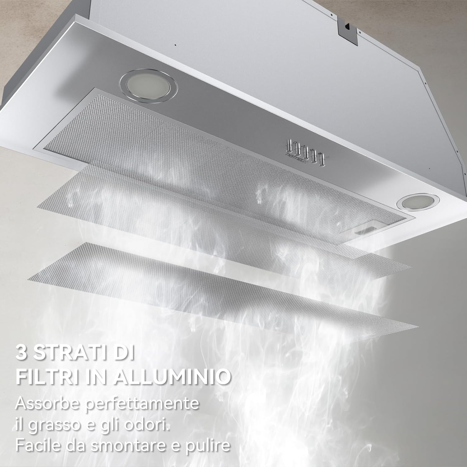 Hermitlux Cappa Aspirante Incasso 75cm - immagine 5