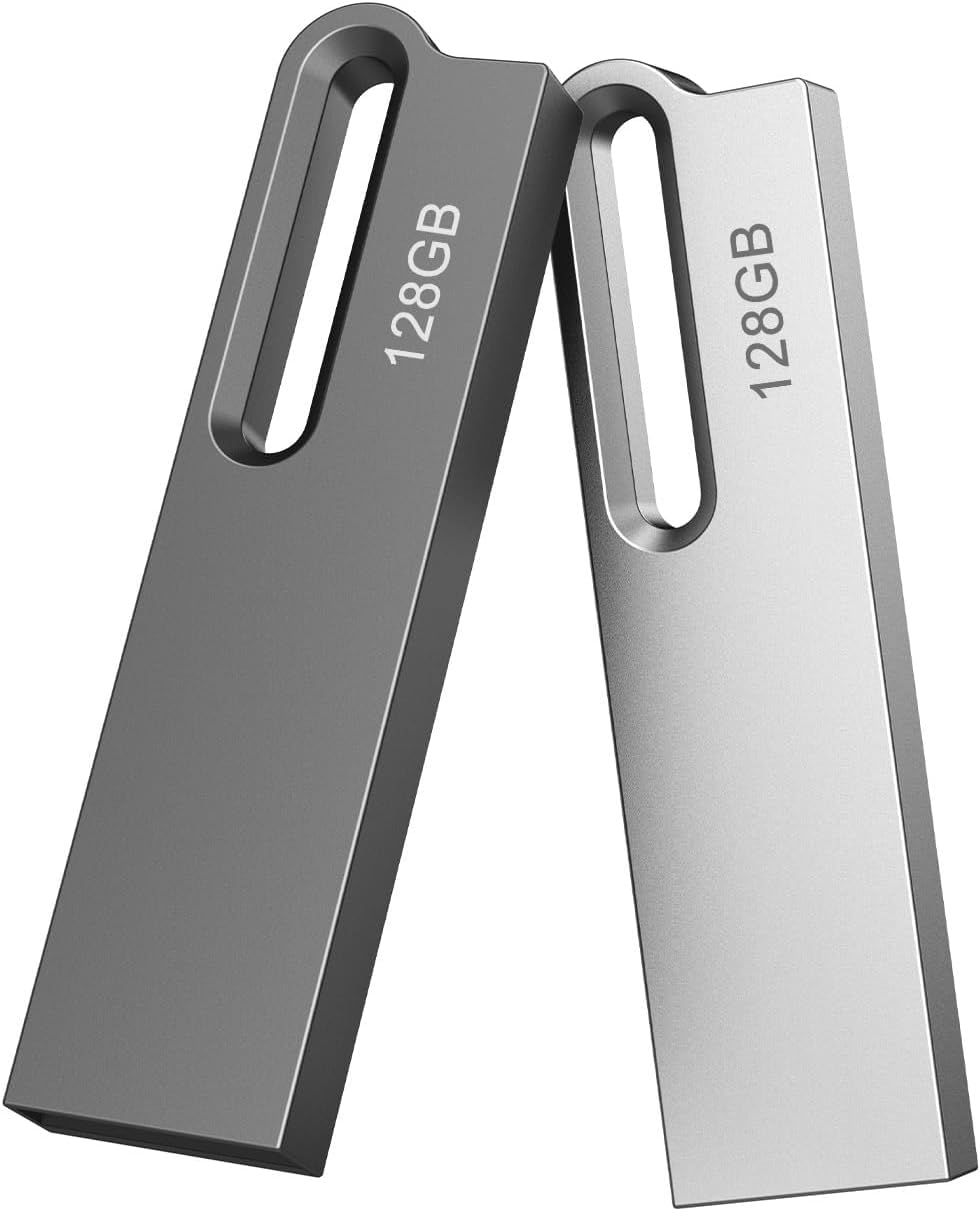 Joiot 2 Pezzi Chiavetta USB 3.0 128GB - Nero+Argento