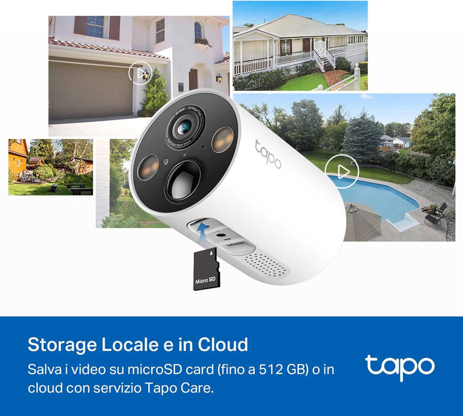 Tapo C425 KIT Telecamera WiFi Esterno Solare 2K 4MP - immagine 2