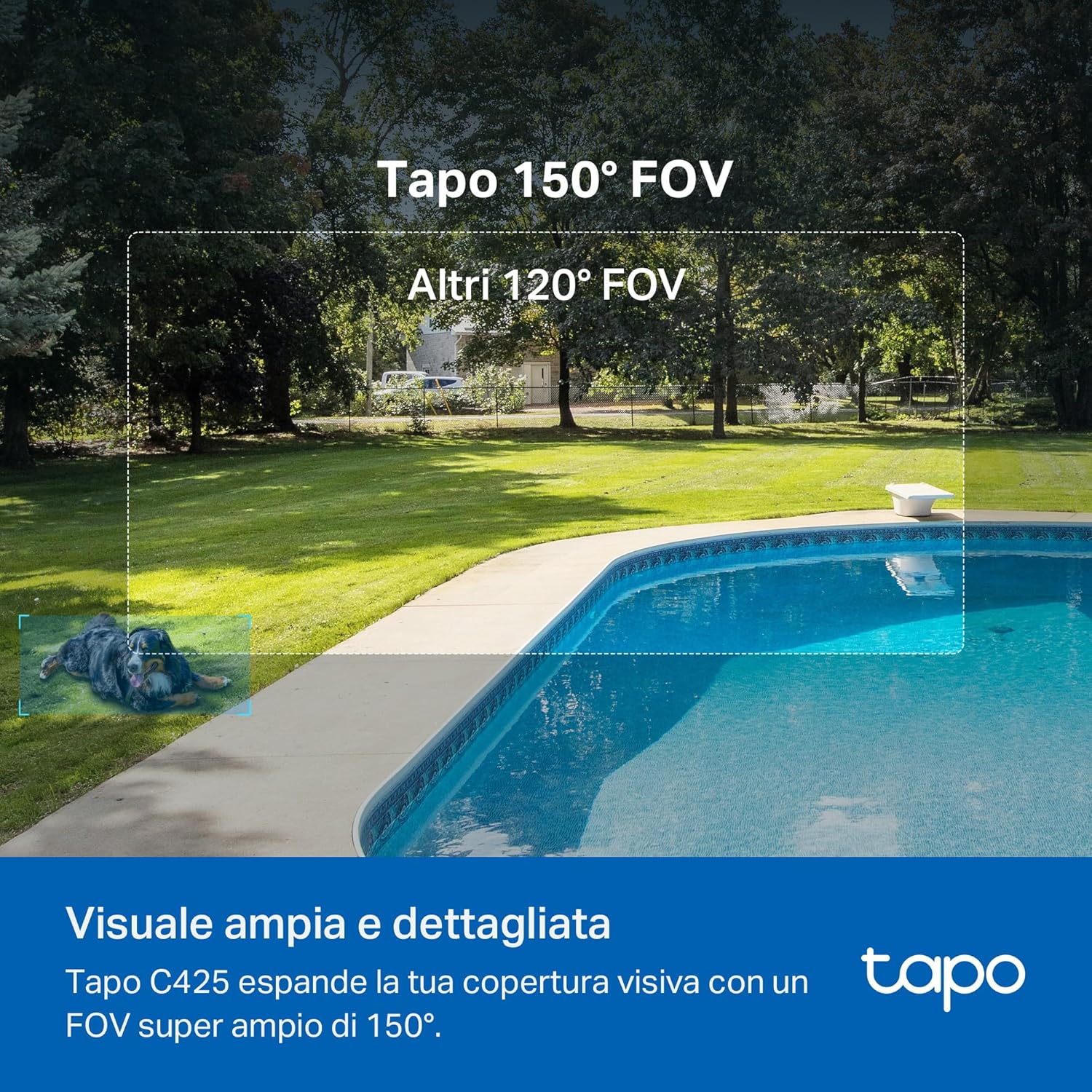 Tapo C425 KIT Telecamera WiFi Esterno Solare 2K 4MP - immagine 5