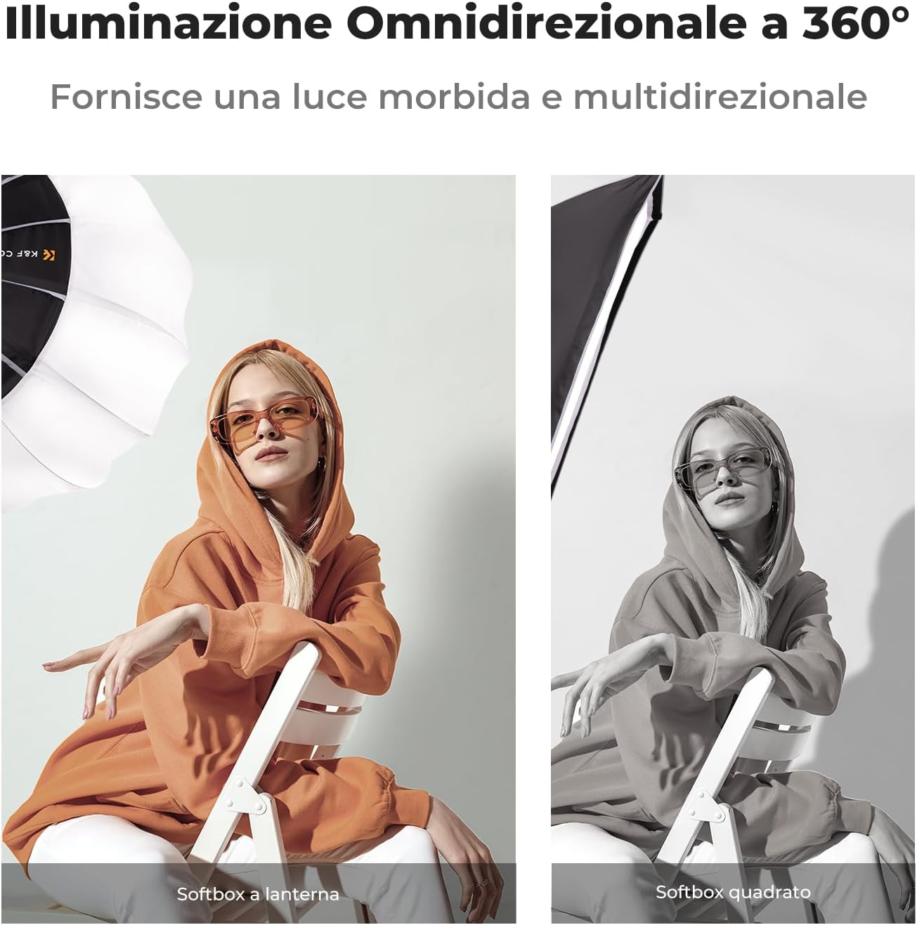 K&f Concept Lantern Softbox 65cm/26'' Bowens Mount - immagine 4