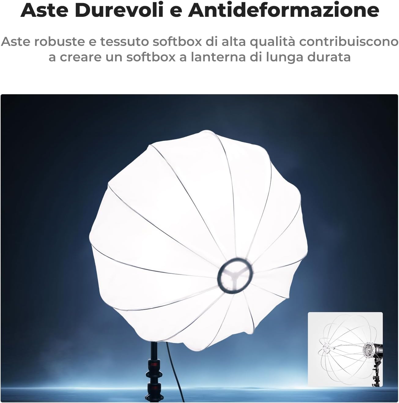 K&f Concept Lantern Softbox 65cm/26'' Bowens Mount - immagine 7