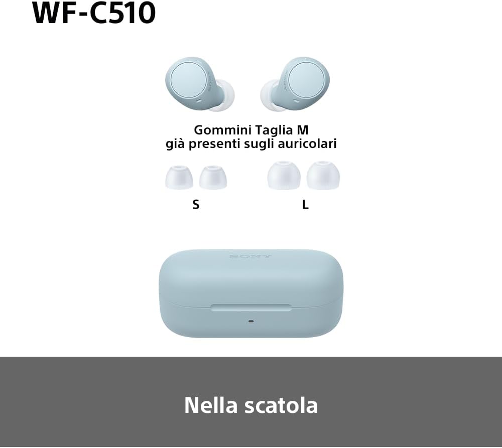 Sony WFC510 - Cuffie True Wireless Bluetooth, Blu - immagine 14