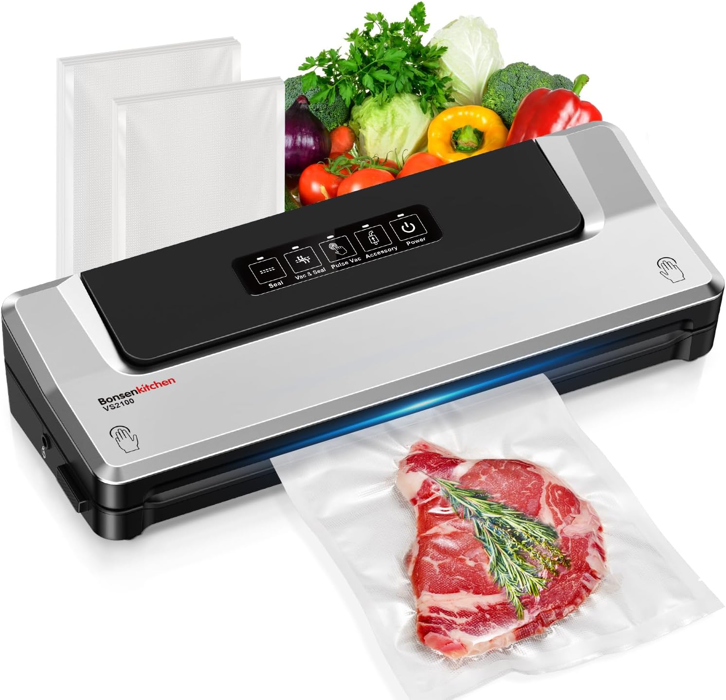 Bonsenkitchen Macchina Sottovuoto 4 in 1 per Alimenti - immagine 1