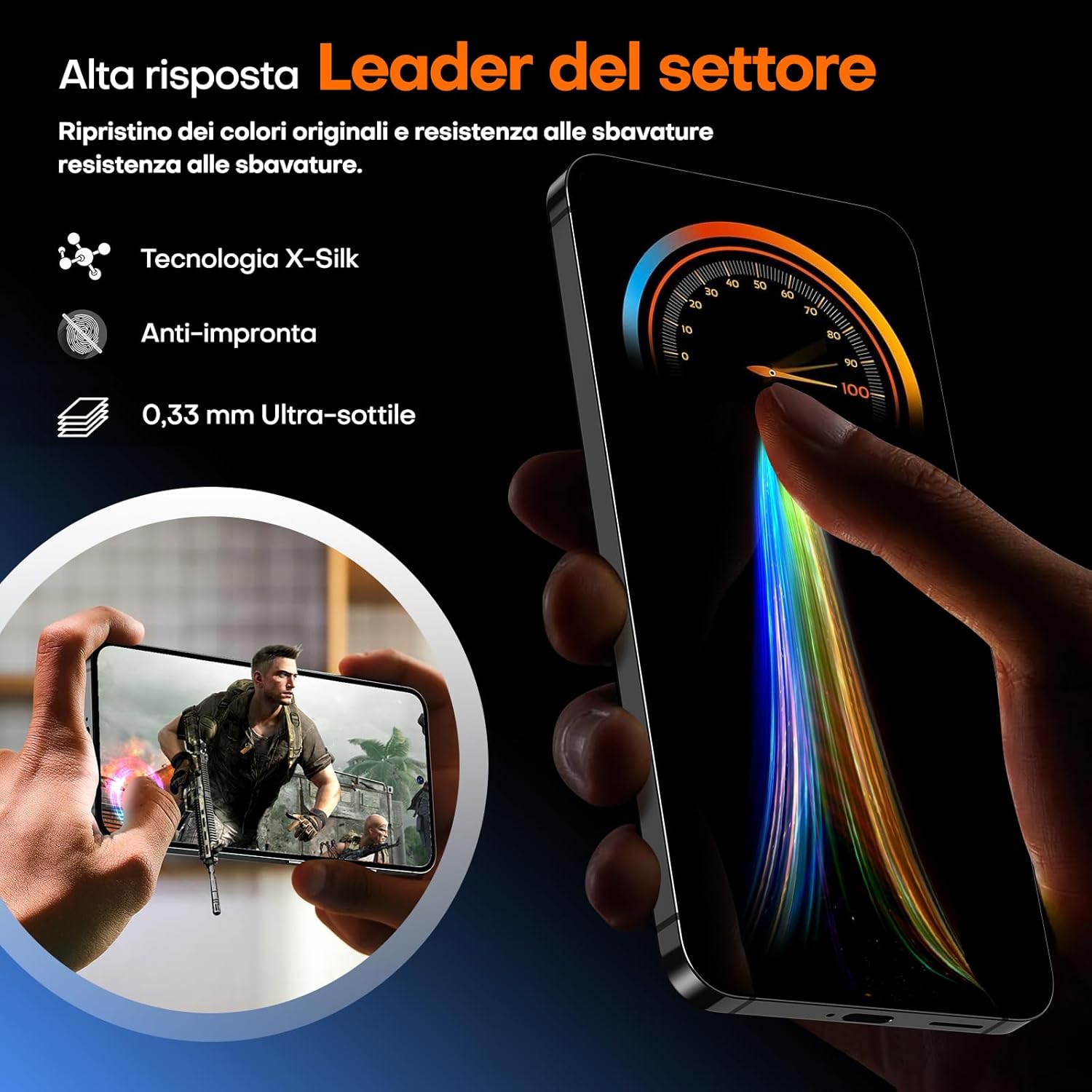 LϟK 2 Pezzi Vetro Temperato per Samsung Galaxy S25 - immagine 5