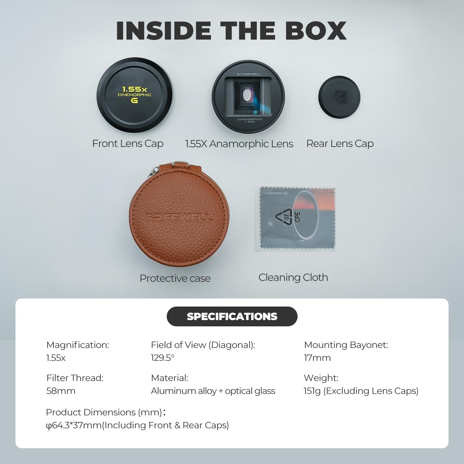 Freewell 1.55x Blue Anamorphic Lens per iPhone e Samsung - immagine 7