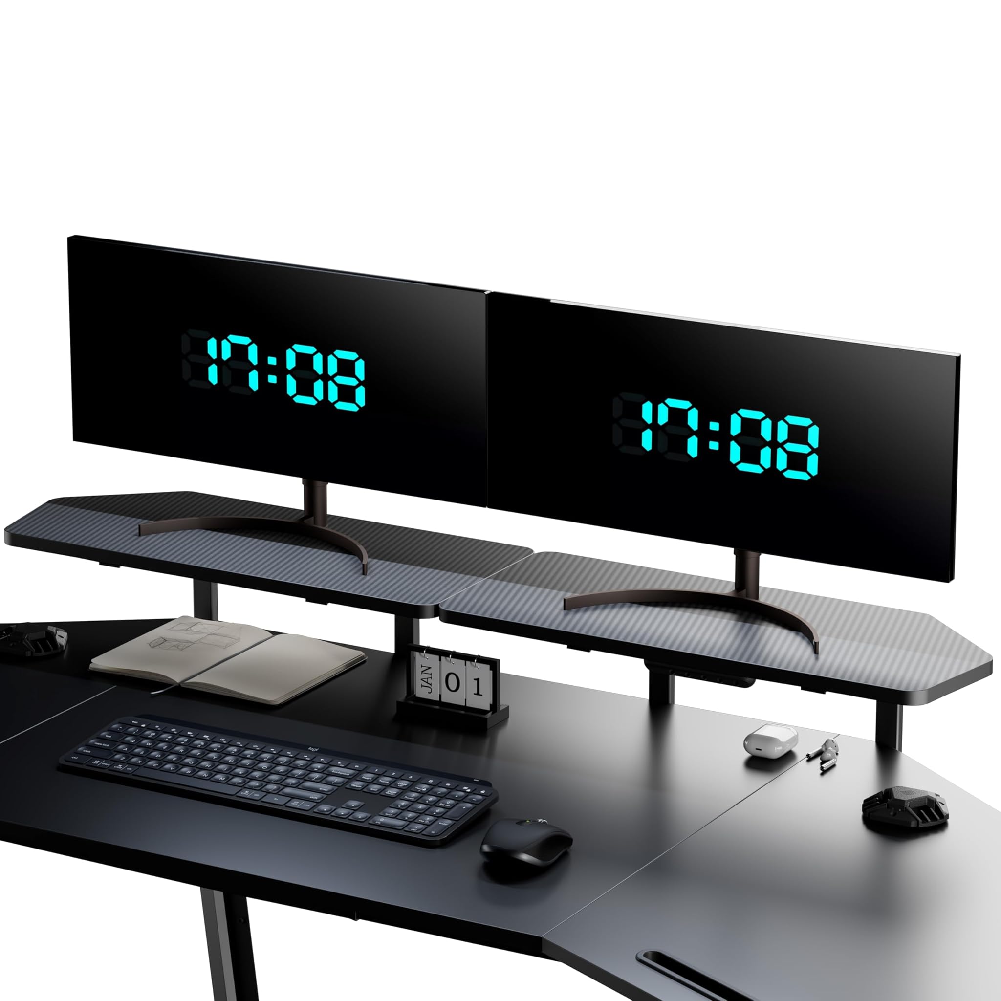 Eureka Ergonomic Supporto Monitor 50x22cm (2 Pezzi)