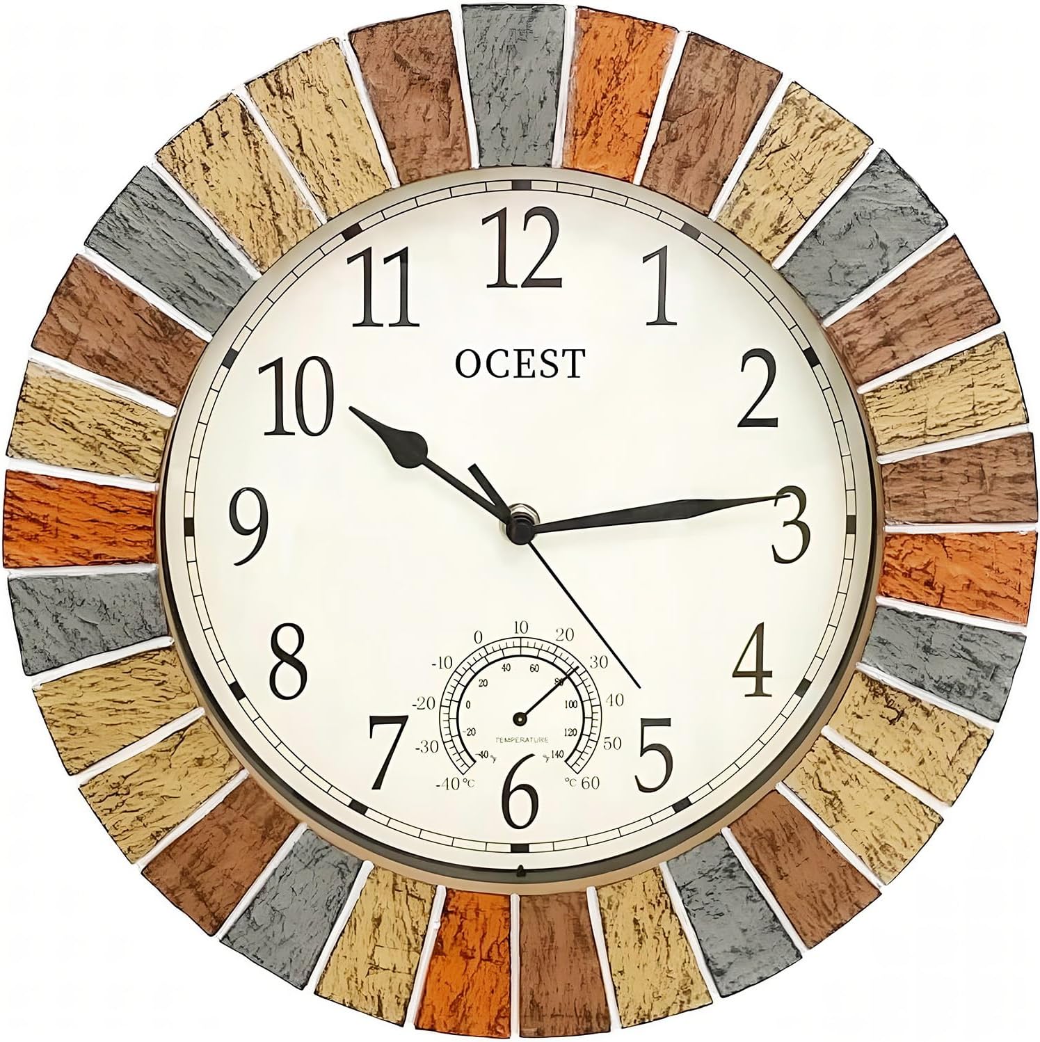Ocest Grande Orologio da Parete Esterno Impermeabile