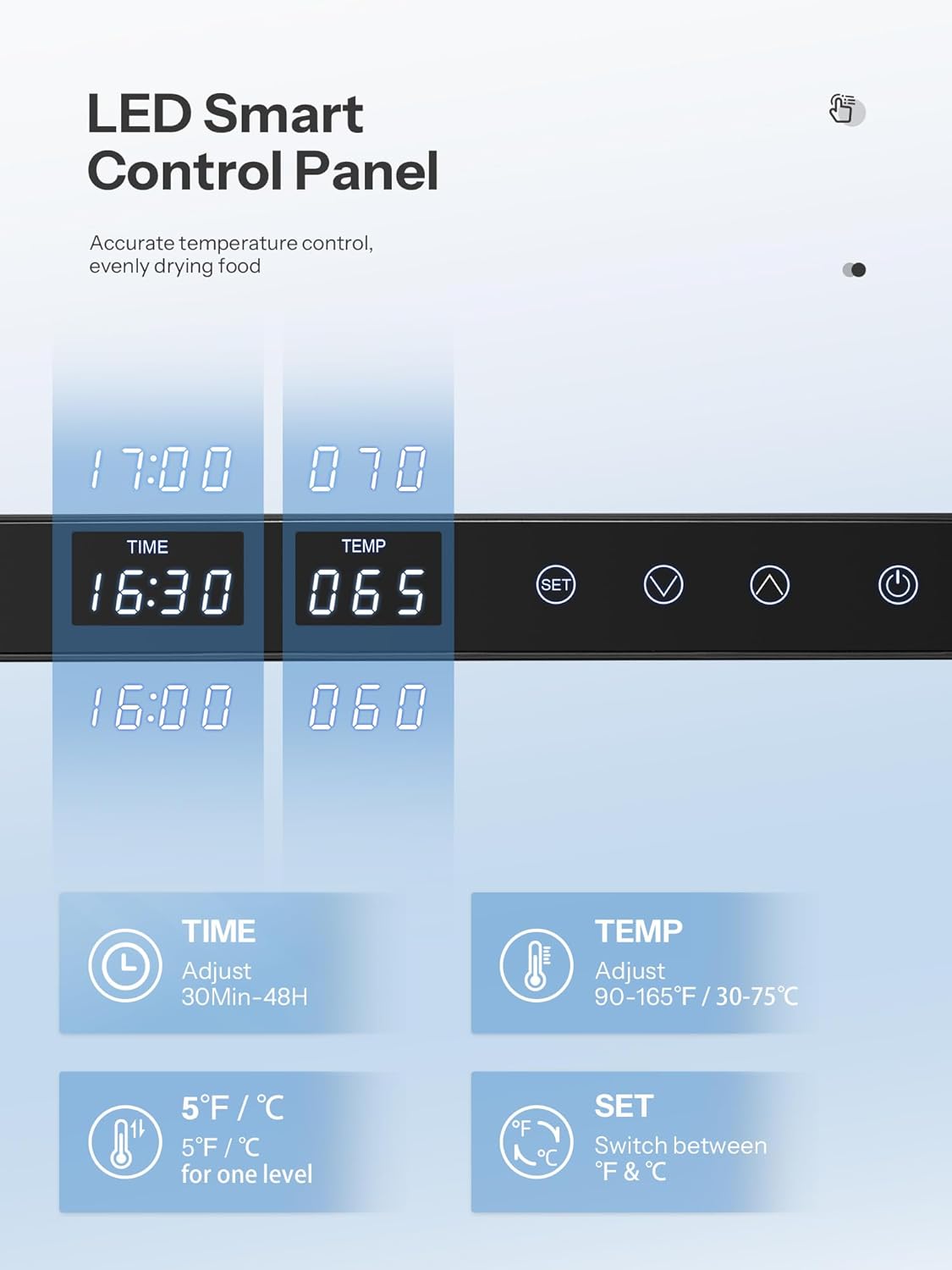 Essiccatore Alimentare 1000W in Acciaio Inox - immagine 4