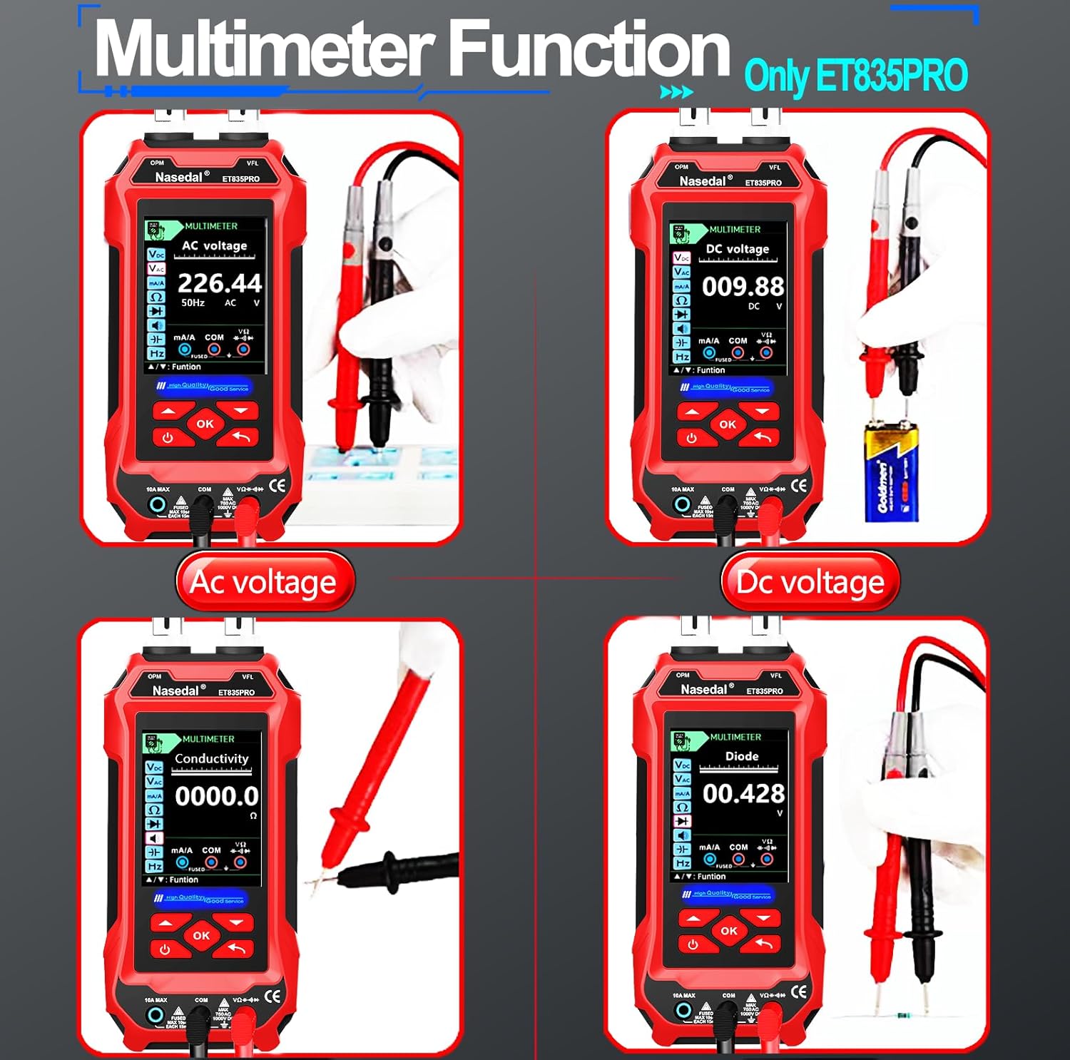 Network Cable Tester Wire Tracker ET835 PRO 3 in 1 - immagine 8