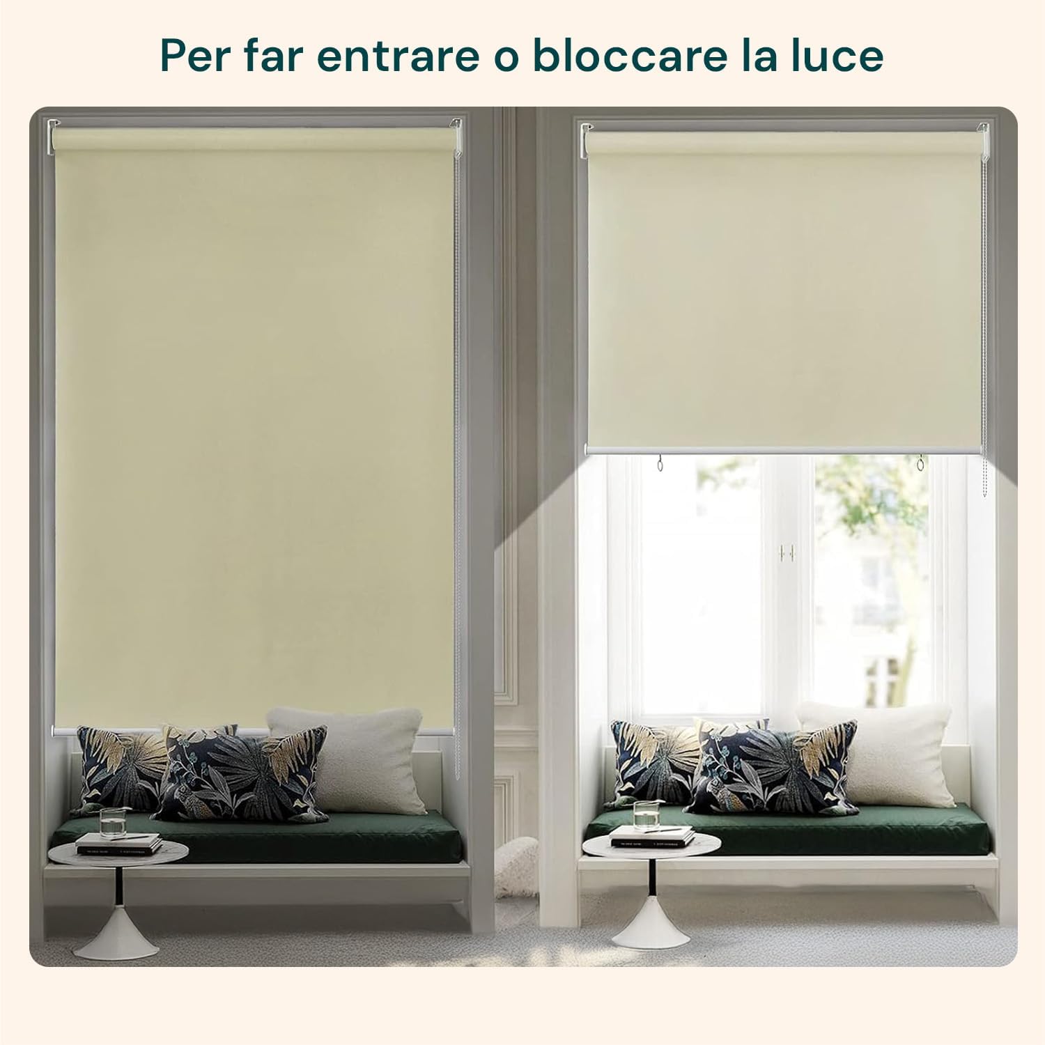 Tenda da Sole a Caduta 150x250 cm, Beige - immagine 7