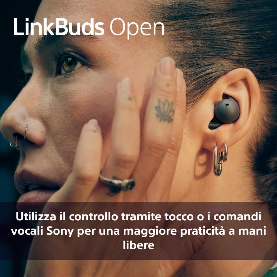 Sony LinkBuds Open - Cuffie Bluetooth True Wireless, Black - immagine 8