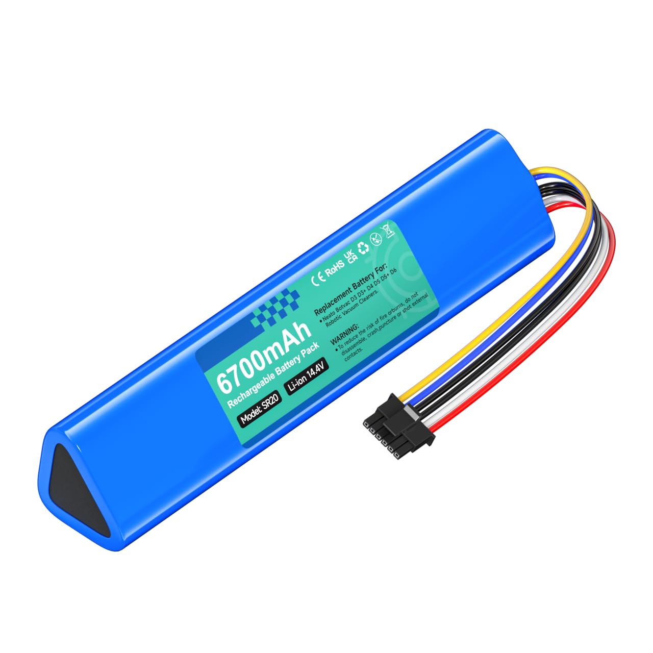 Cityork Batteria 14,4V 6700mAh per Neato Botvac D3 D5 D6 D7