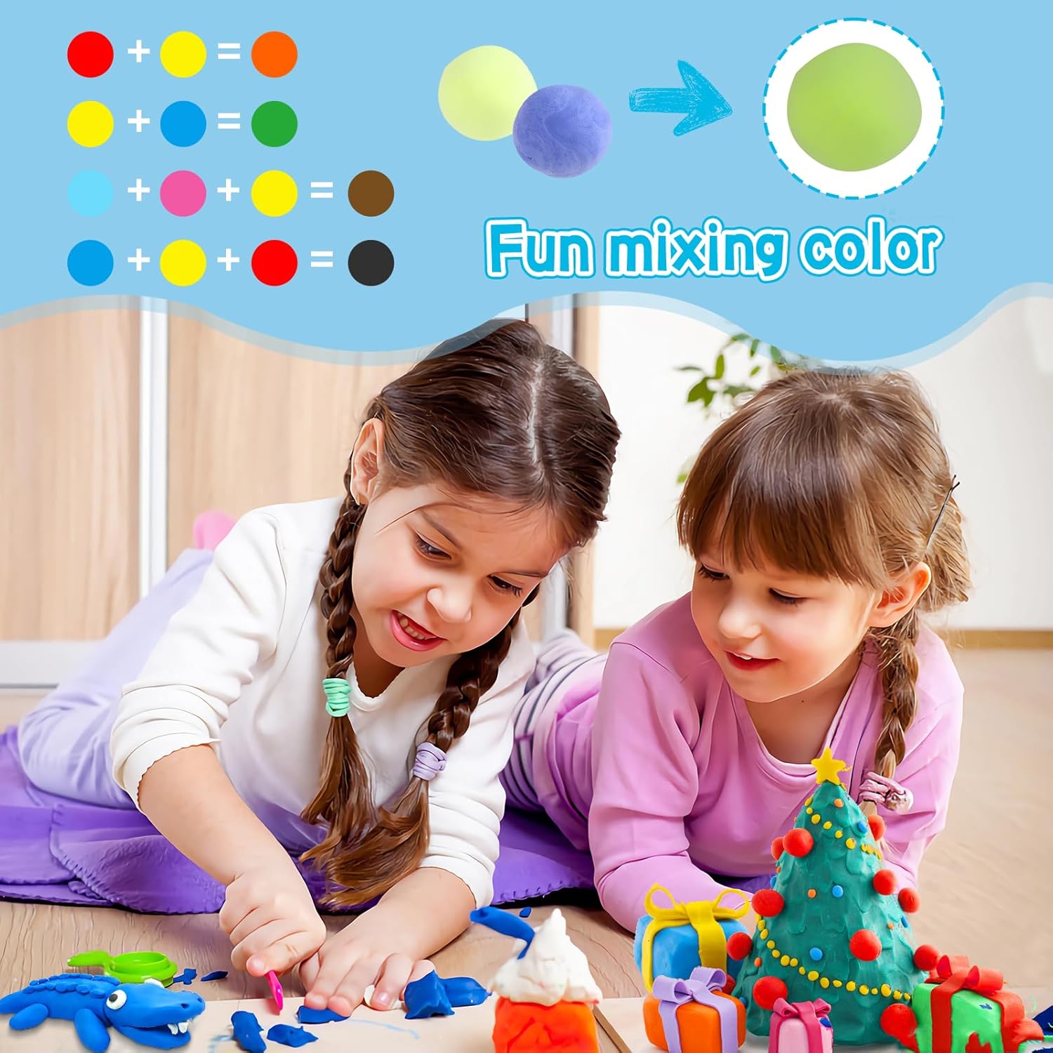 36 Colori Plastilina per Bambini Air Dry Clay - immagine 3