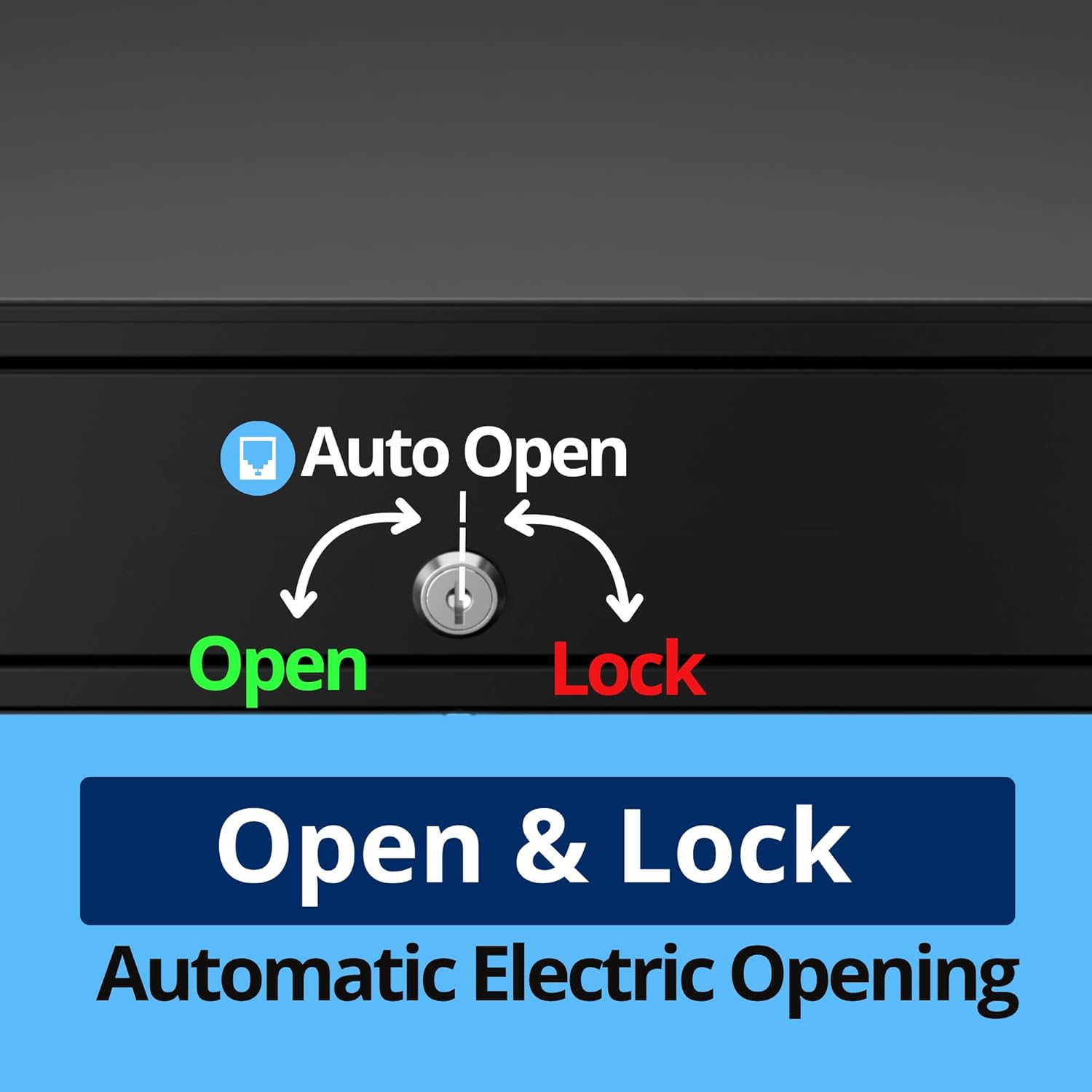 POS VALLEY - Cassetto Cassa Portasoldi Automatico RJ, Nero - immagine 6