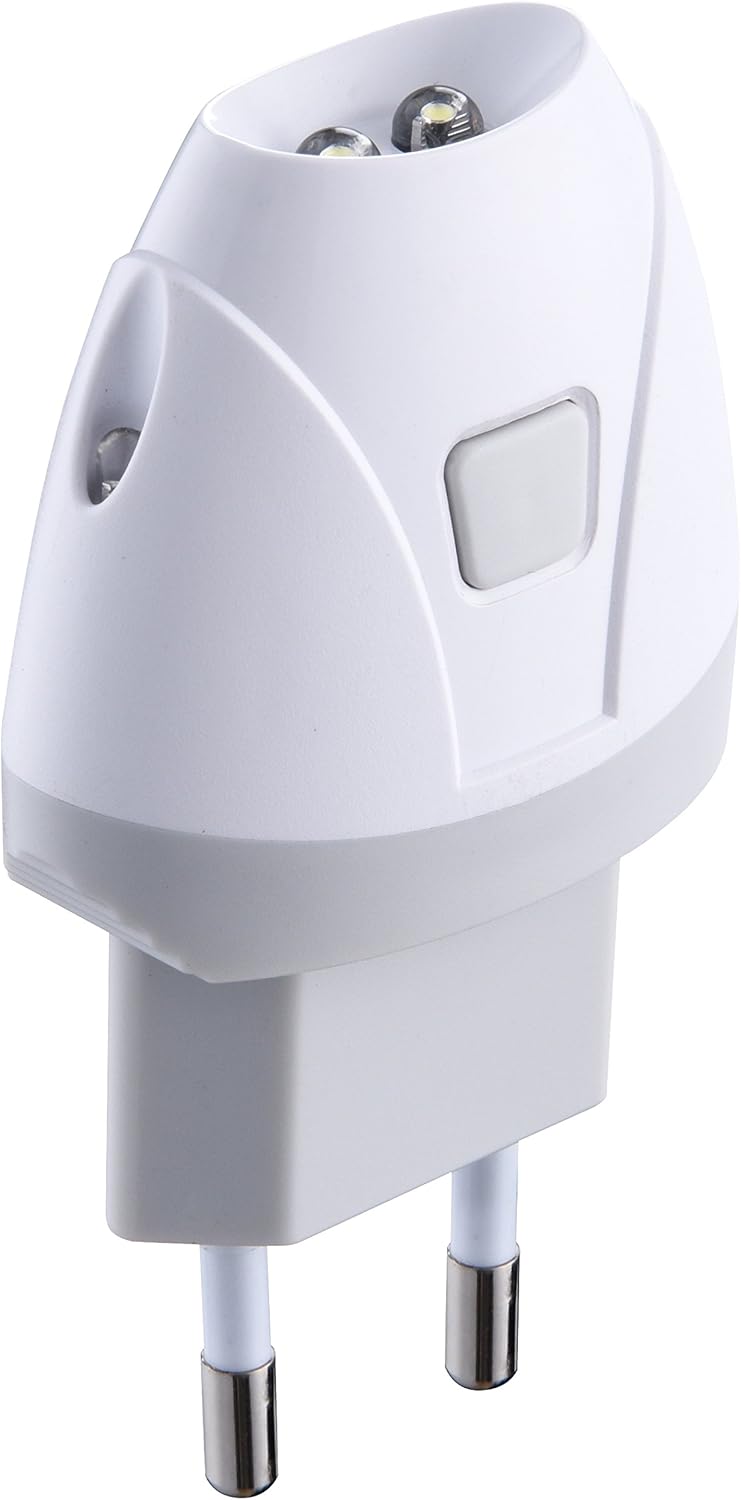 Electraline 58303 Torcia d'Emergenza Automatica LED, Bianco