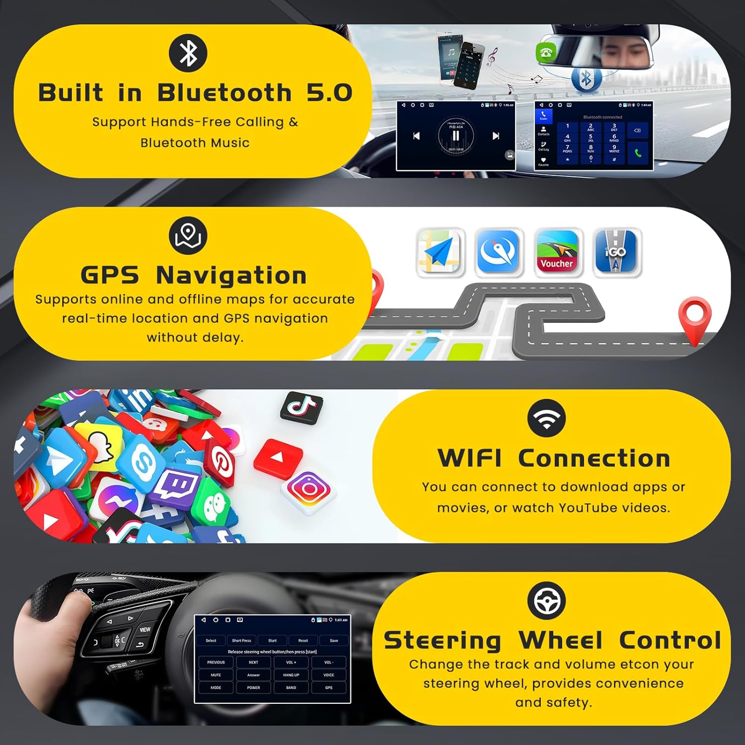 Inefala Autoradio Android per BMW X3 E83 (2004-2012) - immagine 4