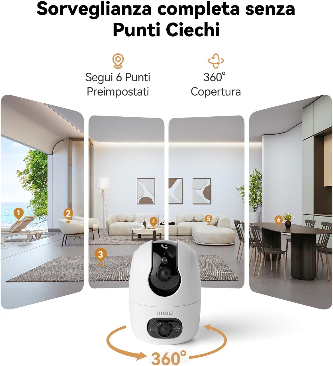 Imou 4K Telecamera WiFi Interno Doppio Obiettivo - immagine 3