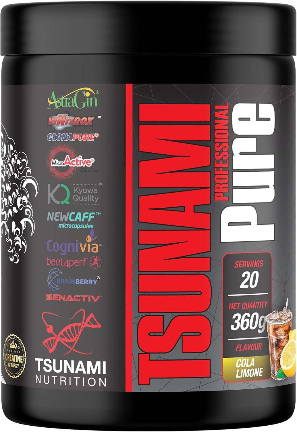 Pure Professional Pre-Workout Vegano 360g, Coca & Lime - immagine 1