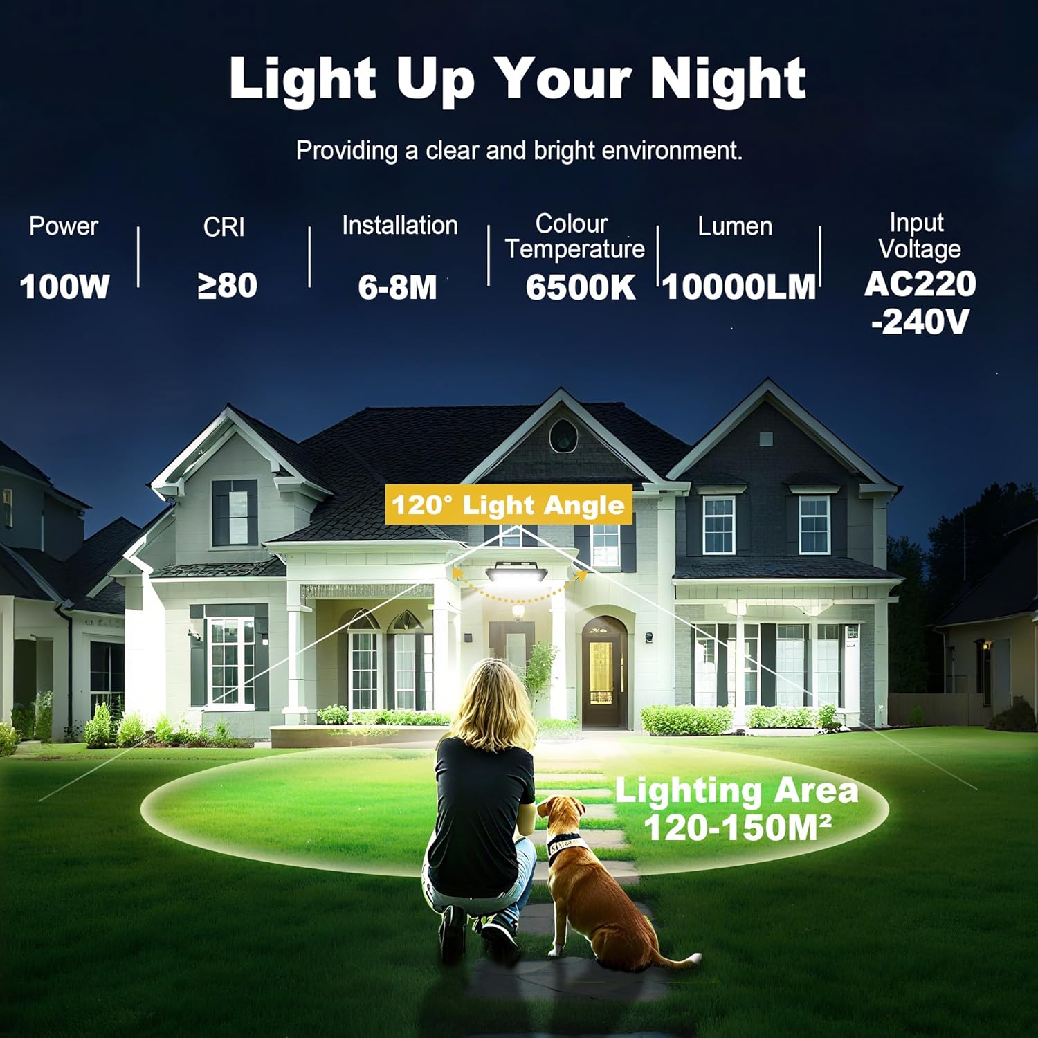 Faretto LED da Esterno 100W 10000LM (2 Pezzi) - immagine 3