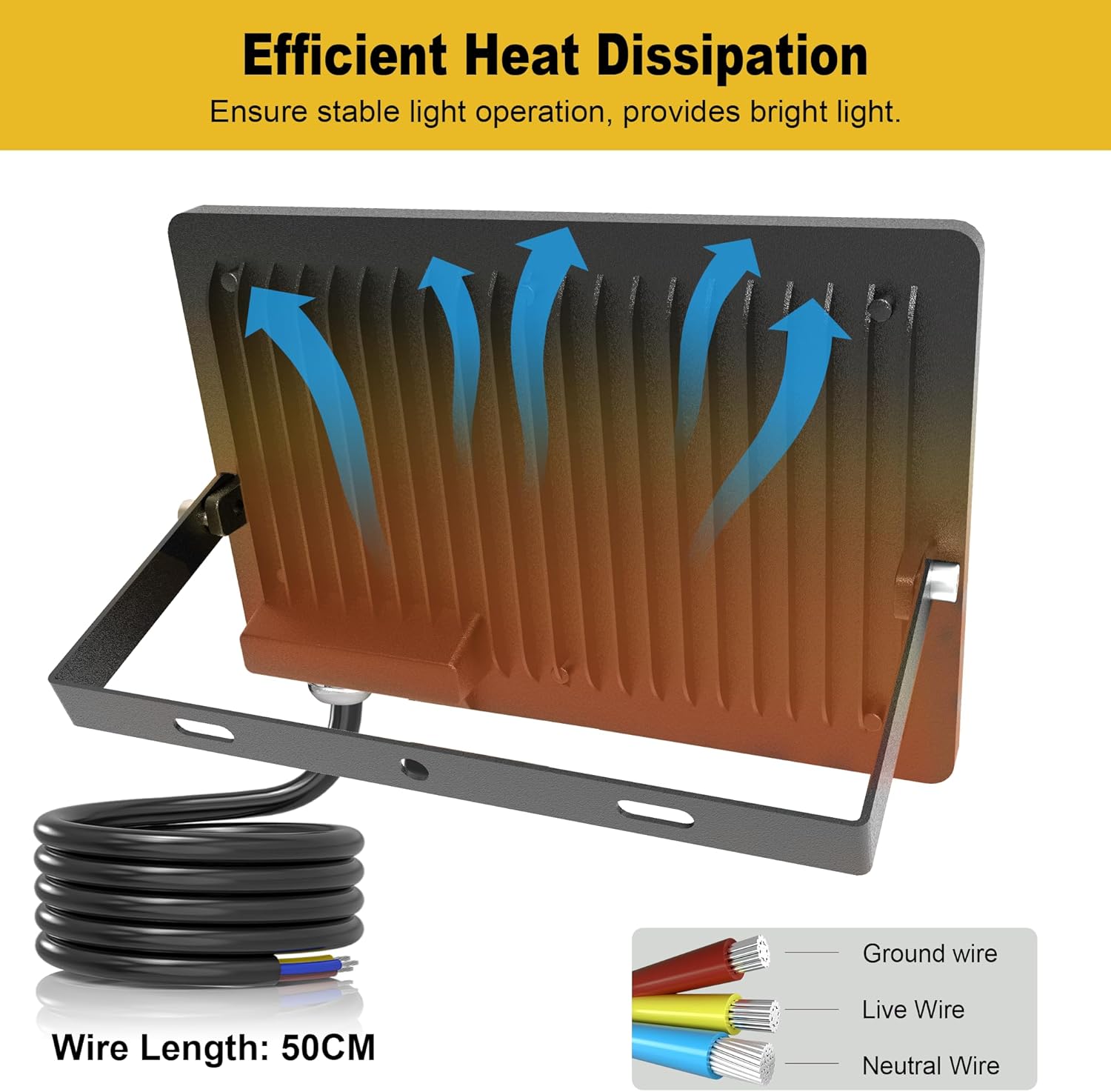 Faretto LED da Esterno 100W 10000LM (2 Pezzi) - immagine 6