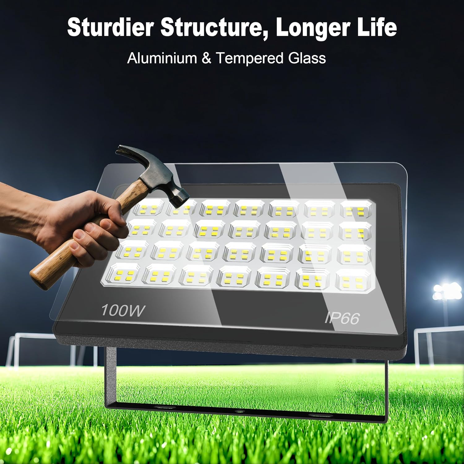 Faretto LED da Esterno 100W 10000LM (2 Pezzi) - immagine 7