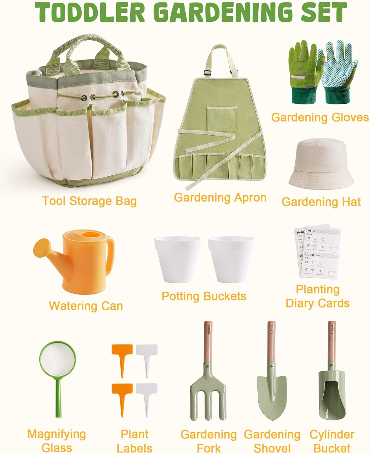 Robud Set Giardinaggio per Bambini 18 Pezzi - immagine 2