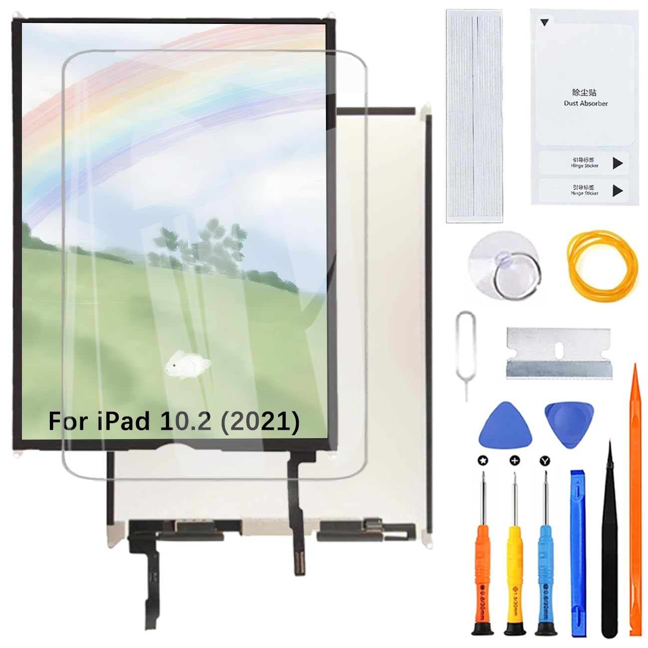 H&lycyj Schermo LCD Ricambio per iPad 9th 10.2 (2021)