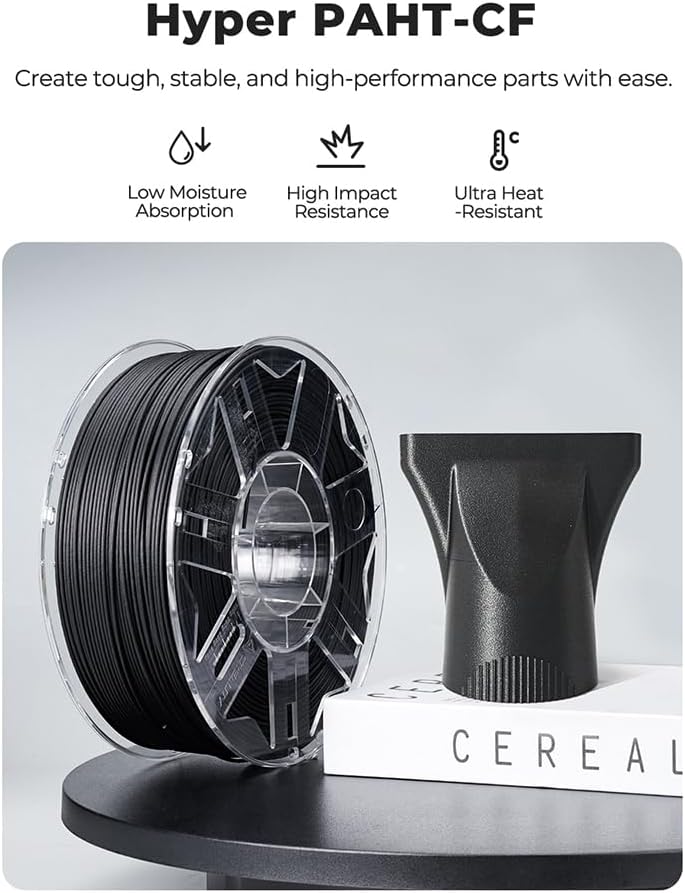 Creality Filamento PAHT-CF 1.75mm Nylon Nero 1kg - immagine 2