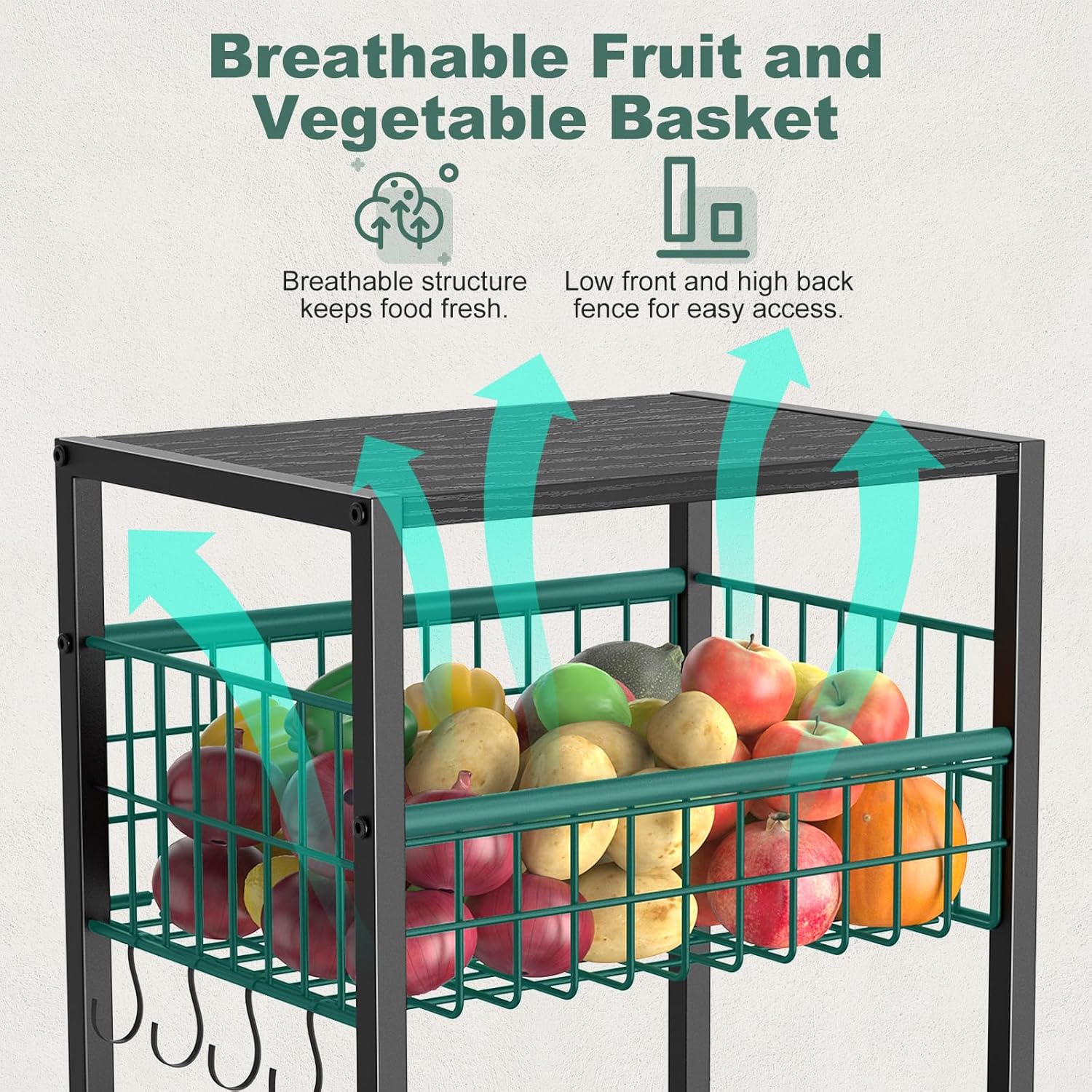 Housolution Carrello da Cucina a 5 Ripiani - immagine 6