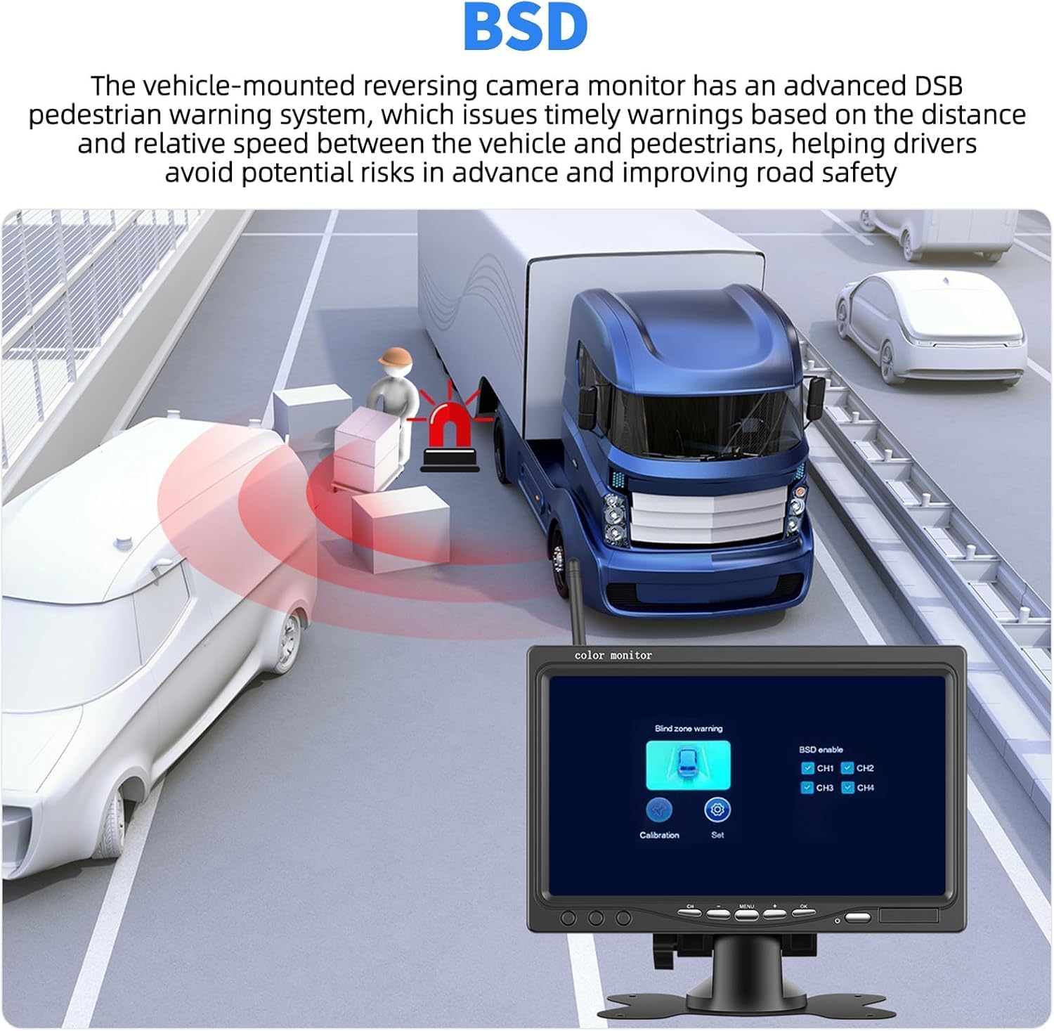 Telecamera Retromarcia Wireless 1080p con Schermo 7" - immagine 3