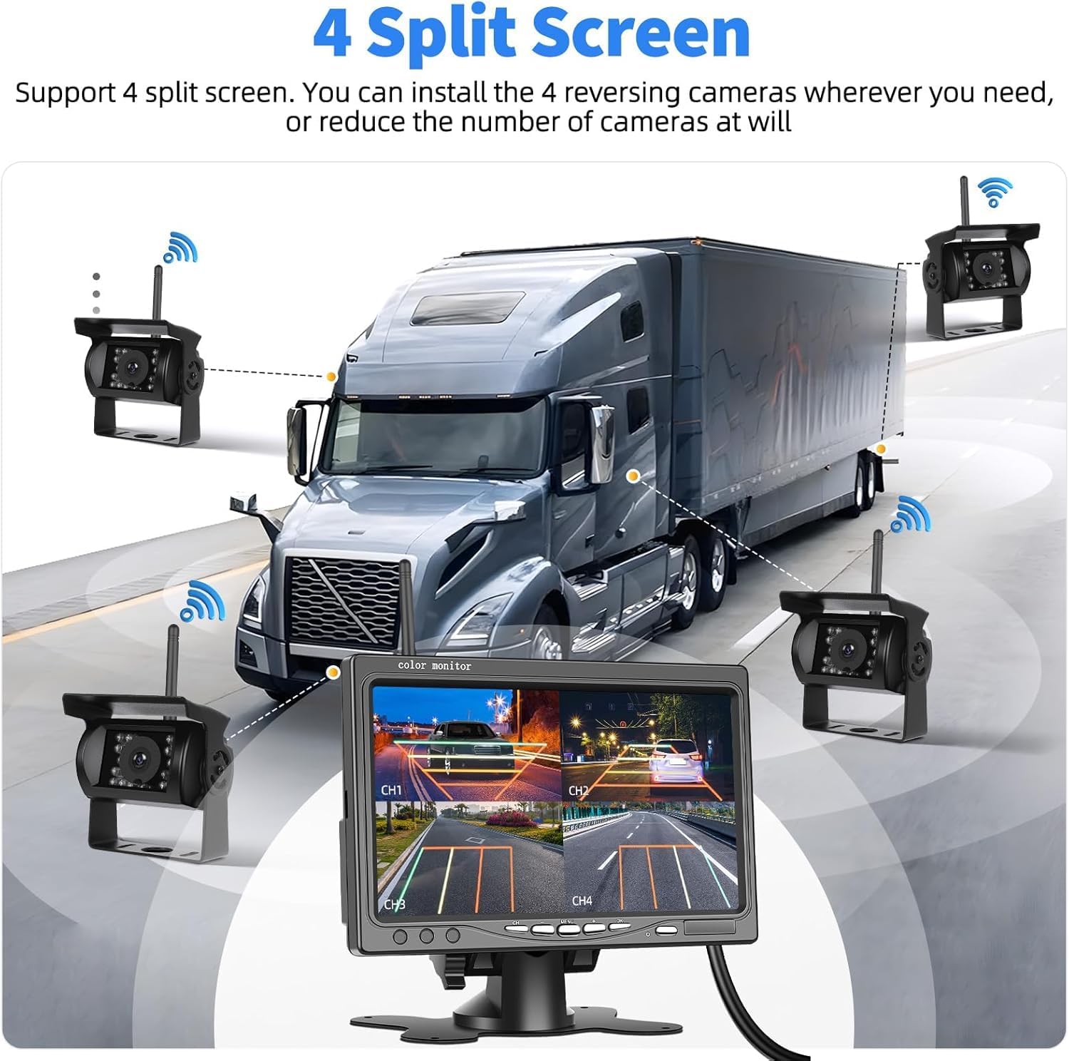 Telecamera Retromarcia Wireless 1080p con Schermo 7" - immagine 4