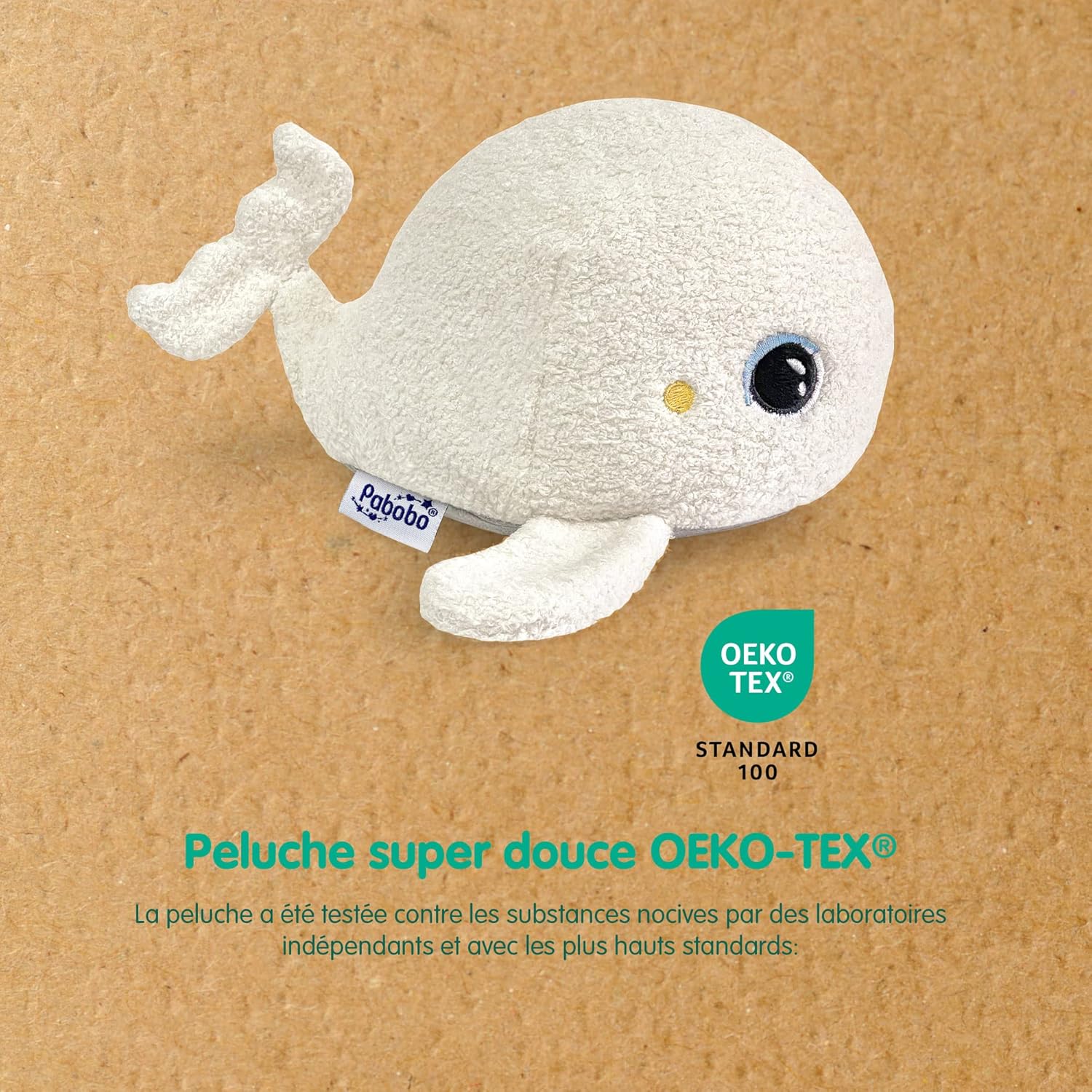 Pabobo Béluga - Peluche Sonno con Luce Notturna - immagine 7