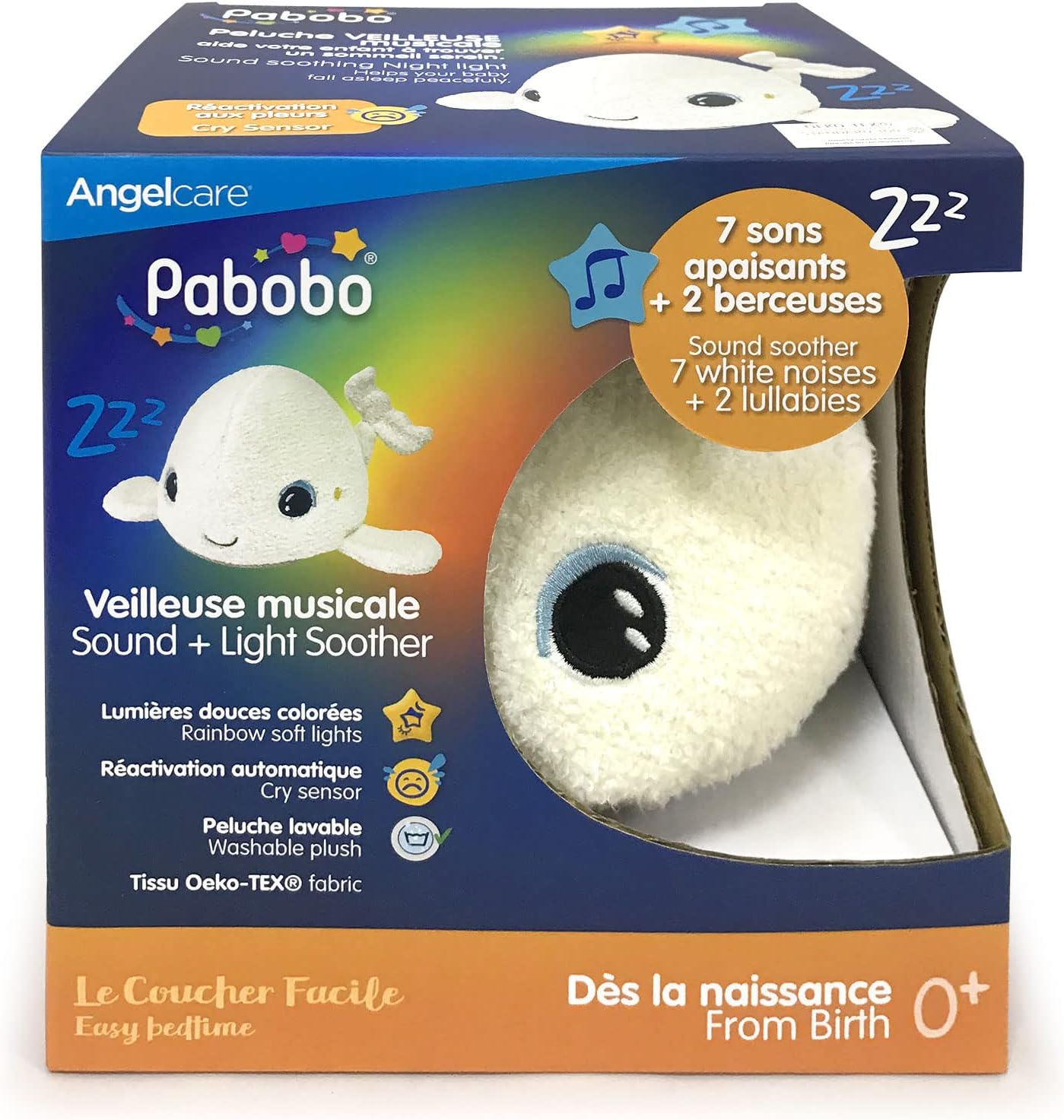 Pabobo Béluga - Peluche Sonno con Luce Notturna - immagine 9