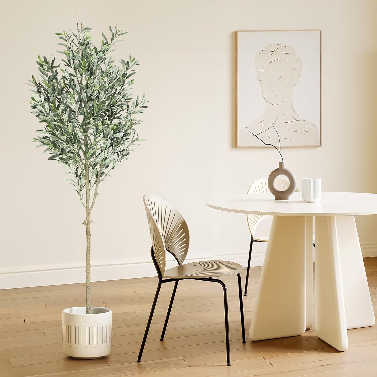 Albero di Ulivo Artificiale 180 cm in Vaso - immagine 7